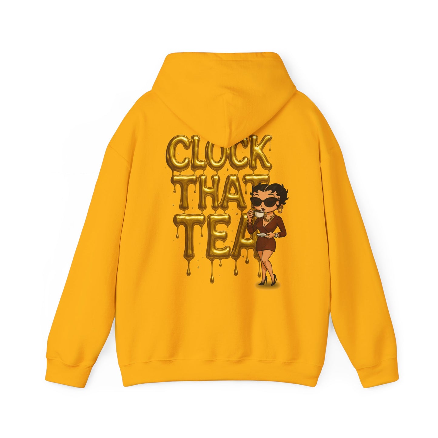 Clock That Tea Hooded Sweatshirt, Fun Unisex Hoodie, Cozy Sweatshirt Gift for Tea Lovers, Stylish Casual Wear, Perfect for Any Season