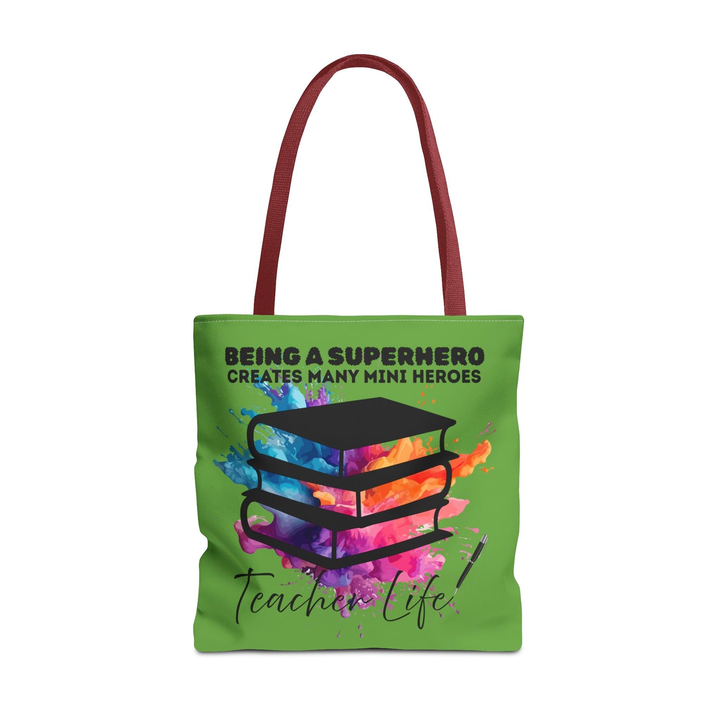 Superhero Teacher Life Tote Bag, Teacher Gift, Eco-Friendly Bag, Back to School Accessory, Inspirational Tote