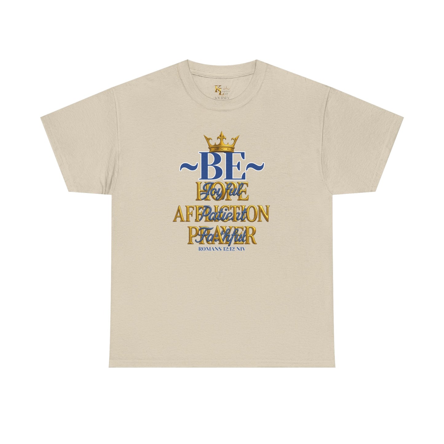 Romans 12:12 Unisex Heavy Cotton Tee with Inspirational Quote - Be joyful in Hope, Perfect Gift for Spiritual Seekers, Daily Wear, Encouragement, [...]