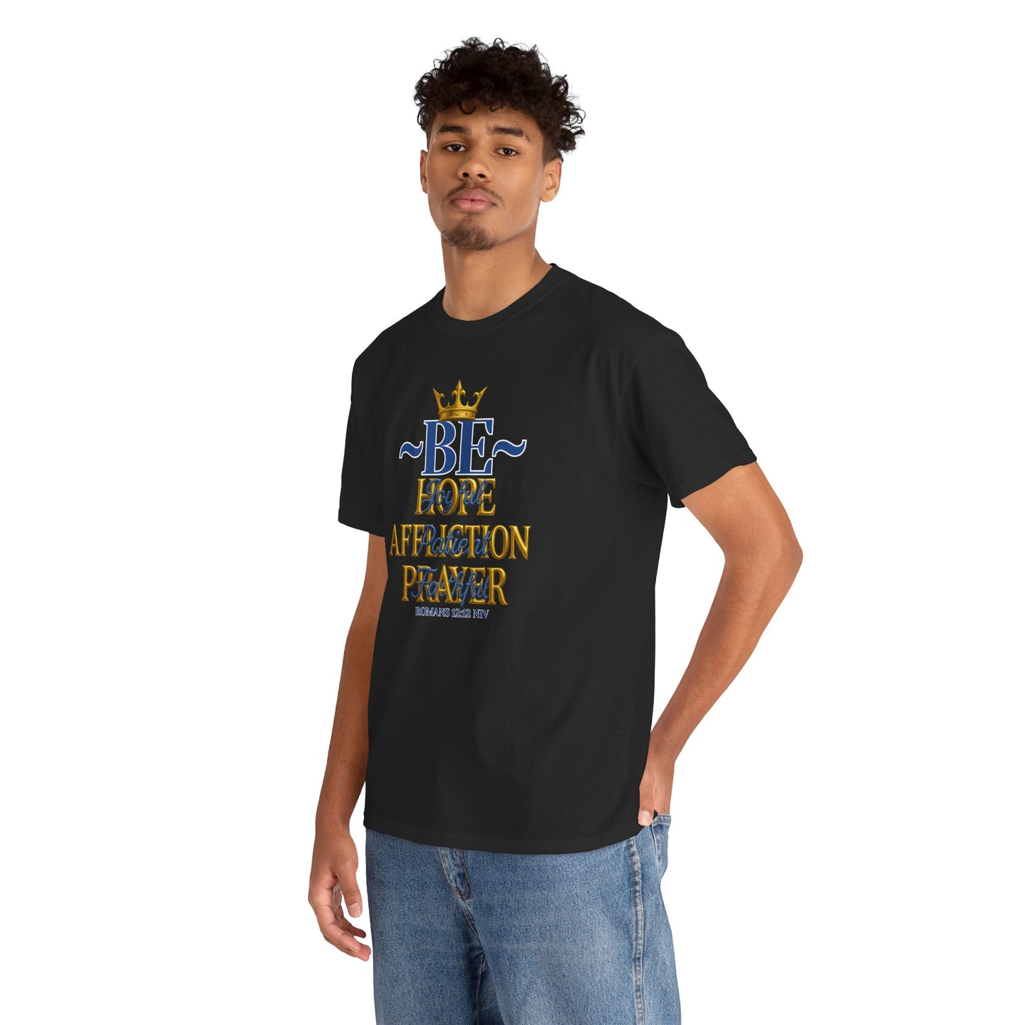 Romans 12:12 Unisex Heavy Cotton Tee with Inspirational Quote - Be joyful in Hope, Perfect Gift for Spiritual Seekers, Daily Wear, Encouragement, [...]