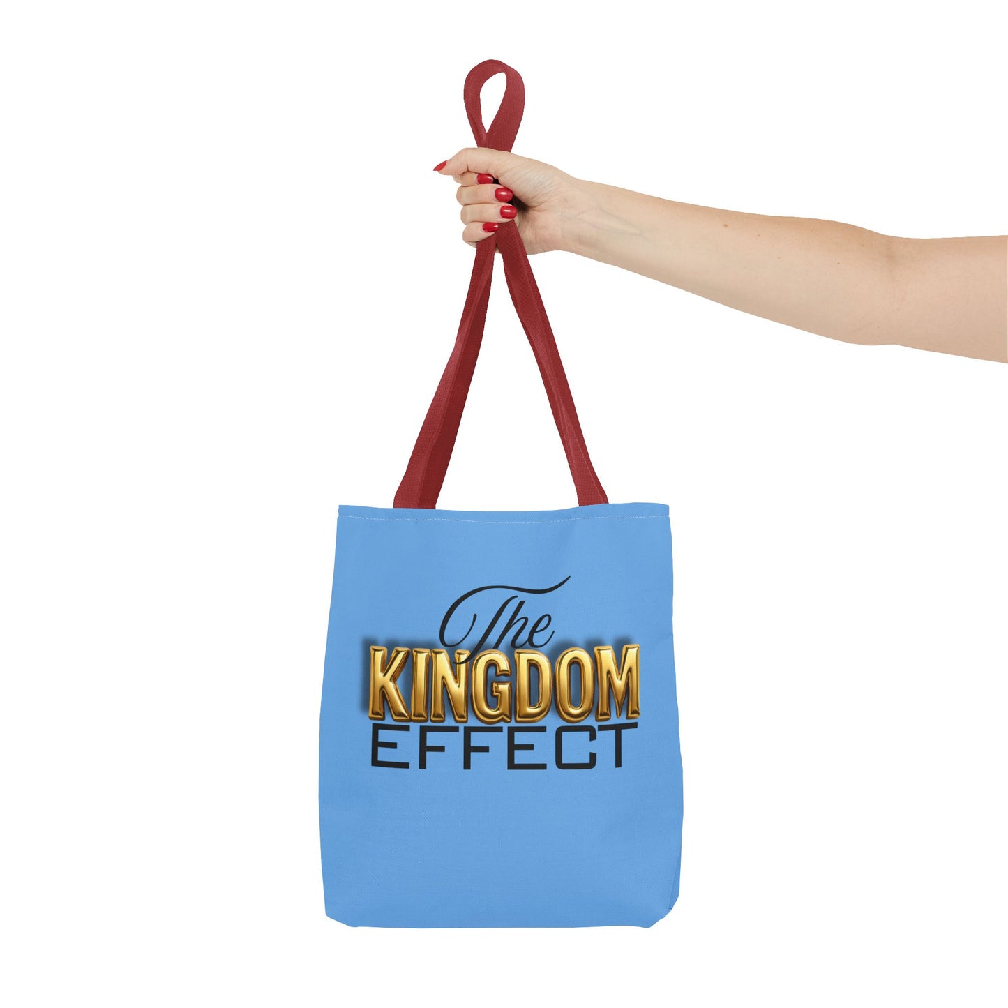 The Kingdom Effect, Blue Stylish Kingdom Effect Tote Bag, Eco-Friendly Shopping Bag, Gift for Kingdom Fans, Trendy Everyday Tote, Motivational Accessory