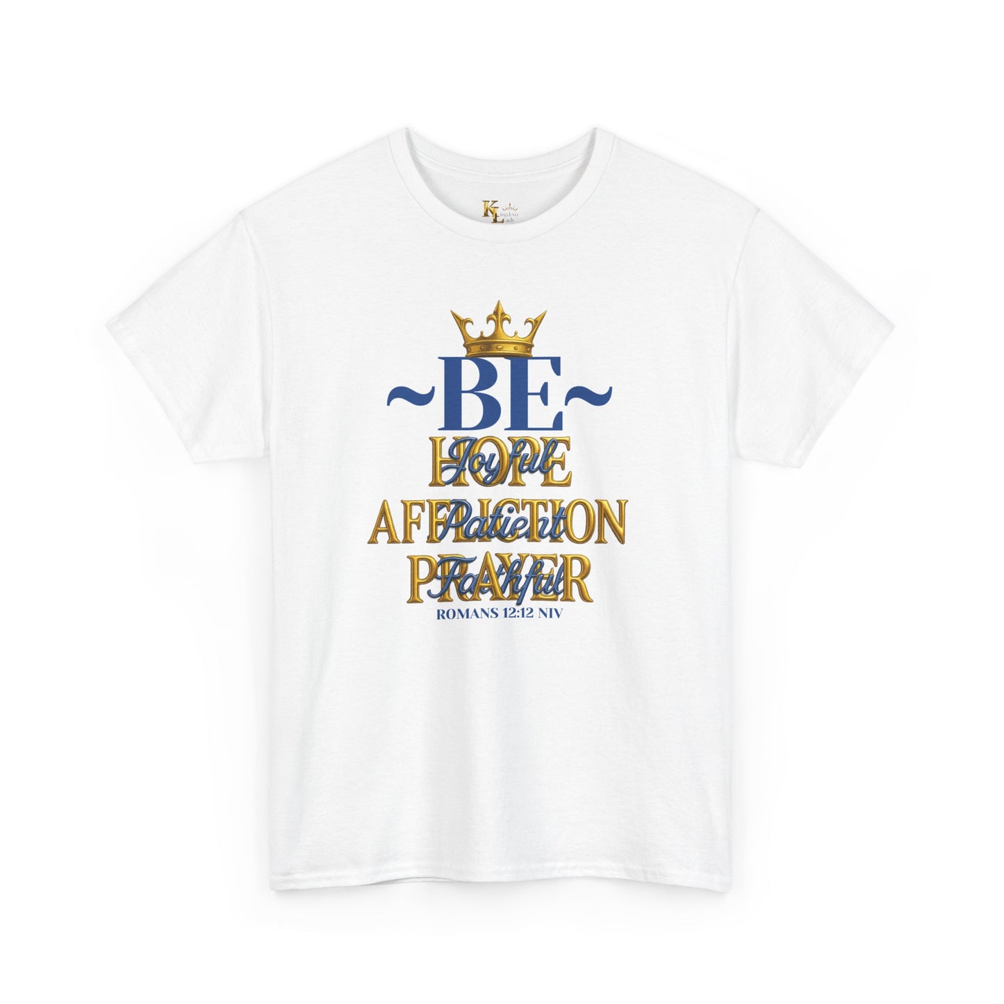 Romans 12:12 Unisex Heavy Cotton Tee with Inspirational Quote - Be joyful in Hope, Perfect Gift for Spiritual Seekers, Daily Wear, Encouragement, [...]