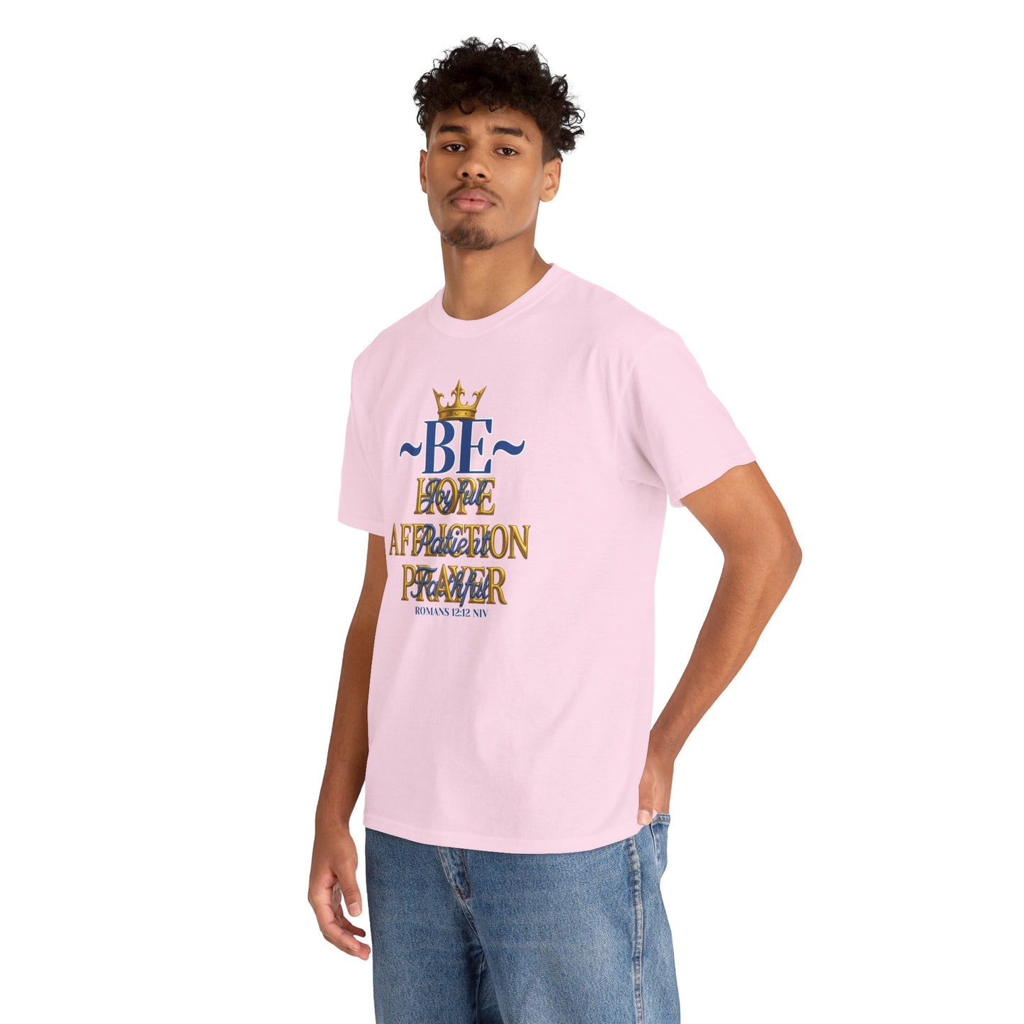 Romans 12:12 Unisex Heavy Cotton Tee with Inspirational Quote - Be joyful in Hope, Perfect Gift for Spiritual Seekers, Daily Wear, Encouragement, [...]