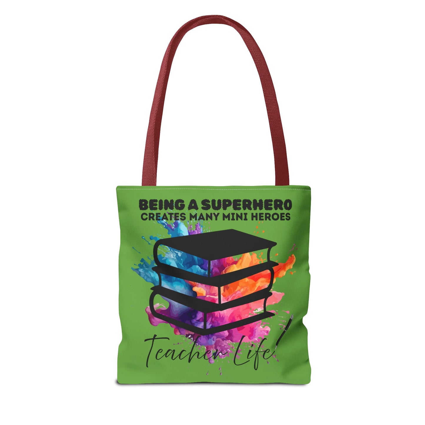 Superhero Teacher Life Tote Bag, Teacher Gift, Eco-Friendly Bag, Back to School Accessory, Inspirational Tote