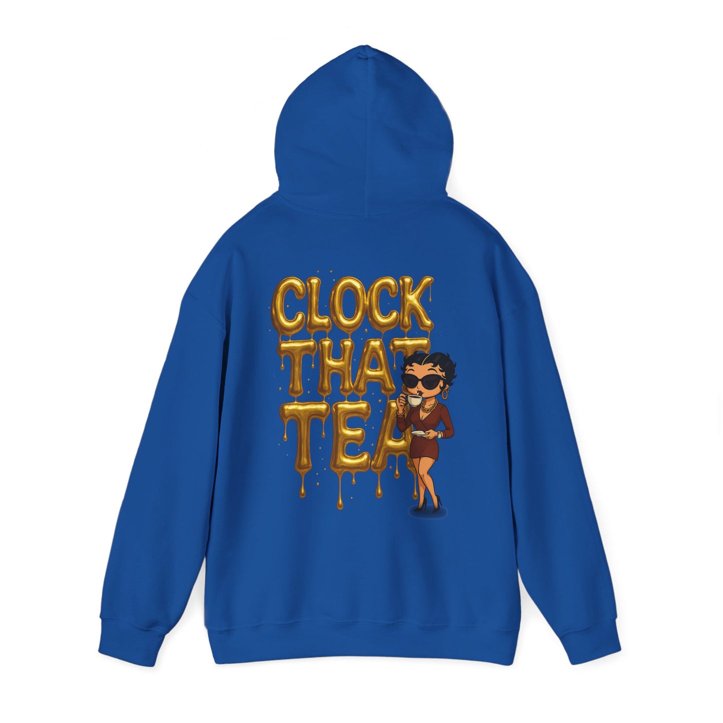 Clock That Tea Hooded Sweatshirt, Fun Unisex Hoodie, Cozy Sweatshirt Gift for Tea Lovers, Stylish Casual Wear, Perfect for Any Season