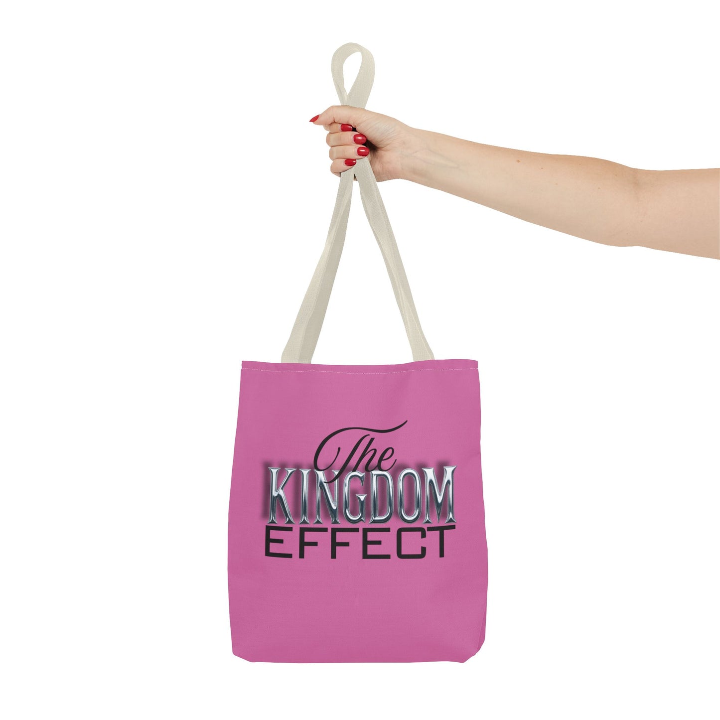 The Kingdom Effect Pink Tote Bag | Stylish Reusable Shoulder Bag | Gift for Kingdom Lovers | Eco-Friendly Shopping Tote, Everyday Companion