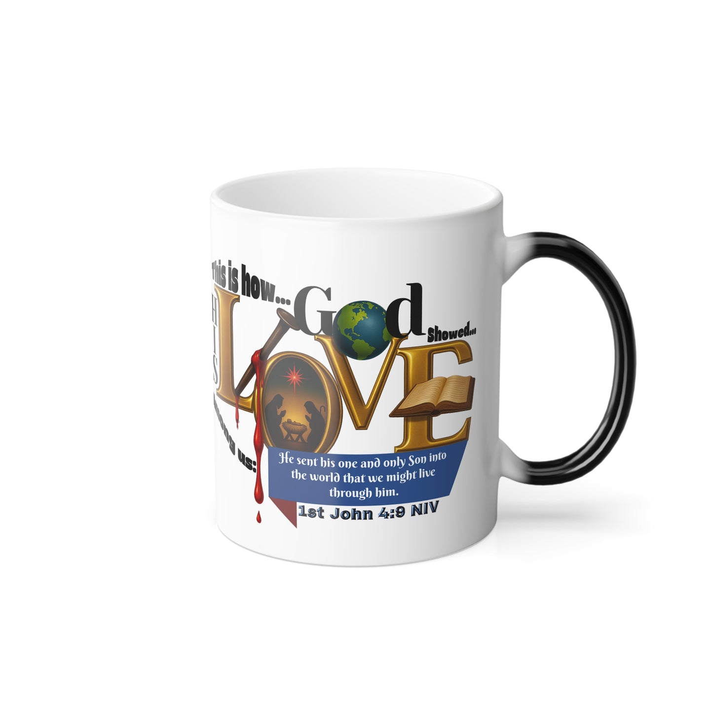 1st John 4:9, Faith-Inspired Color Morphing Mug, Perfect Gift for Coffee Lovers, Inspirational Drinkware, Christian Themed, Hot Beverage Mug, Color [...]
