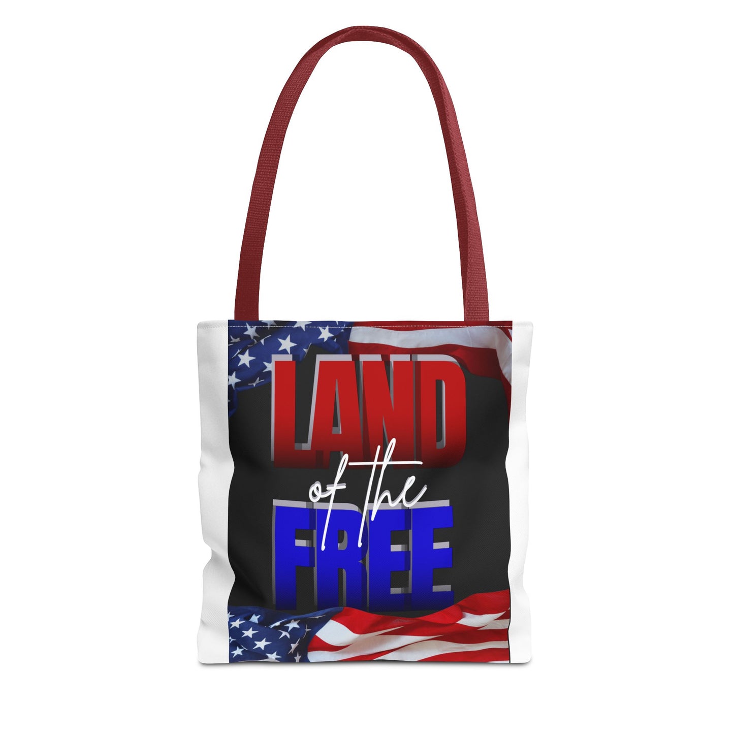 Patriotic Tote Bag - Land of the Free, Home of the Brave, USA Flag, Fourth of July, Gift for Patriots, Summer Fun