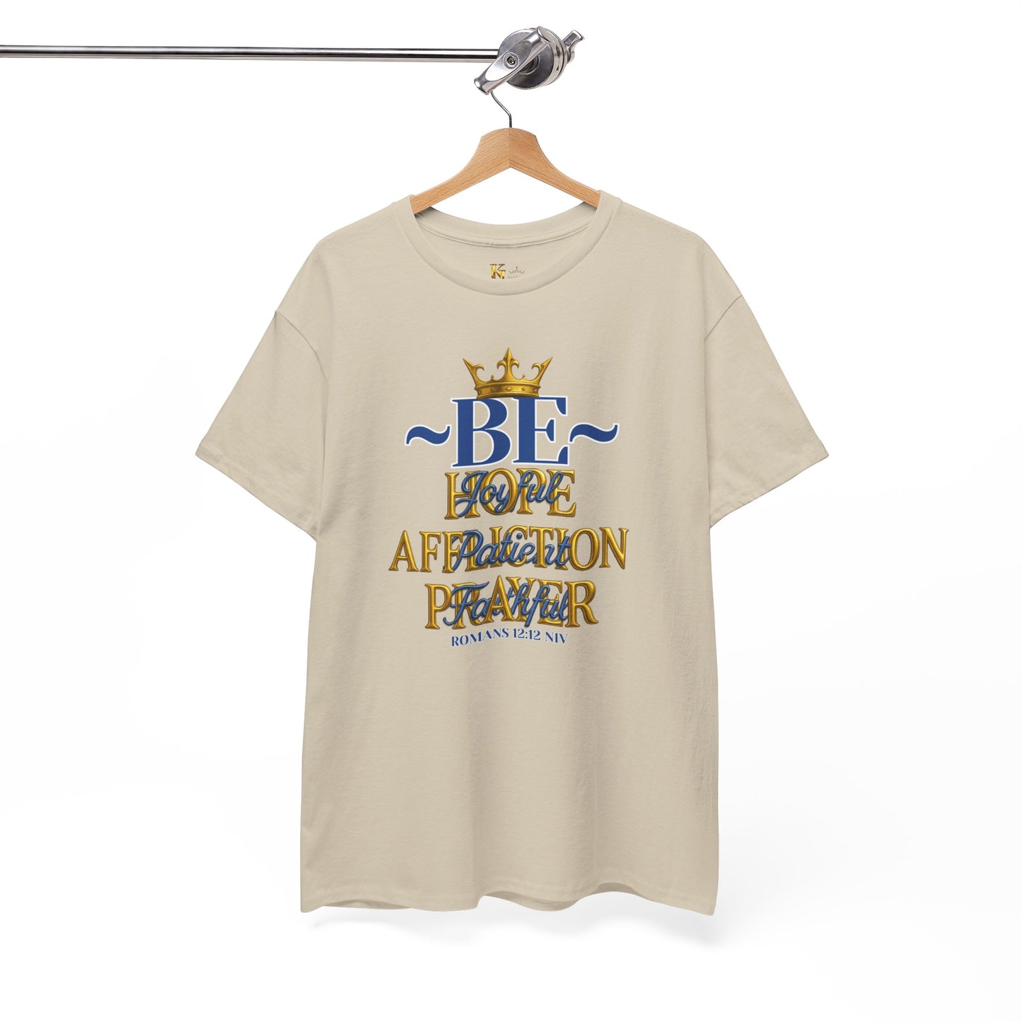 Romans 12:12 Unisex Heavy Cotton Tee with Inspirational Quote - Be joyful in Hope, Perfect Gift for Spiritual Seekers, Daily Wear, Encouragement, [...]