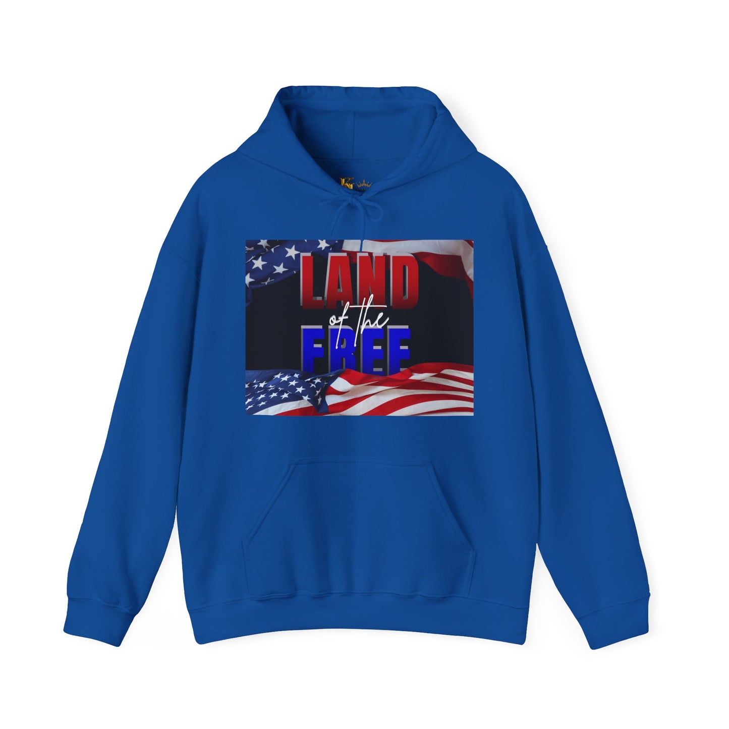 Patriotic Hooded Sweatshirt | Land of the Free | Home of the Brave | Unisex Pullover | Independence Day Gift