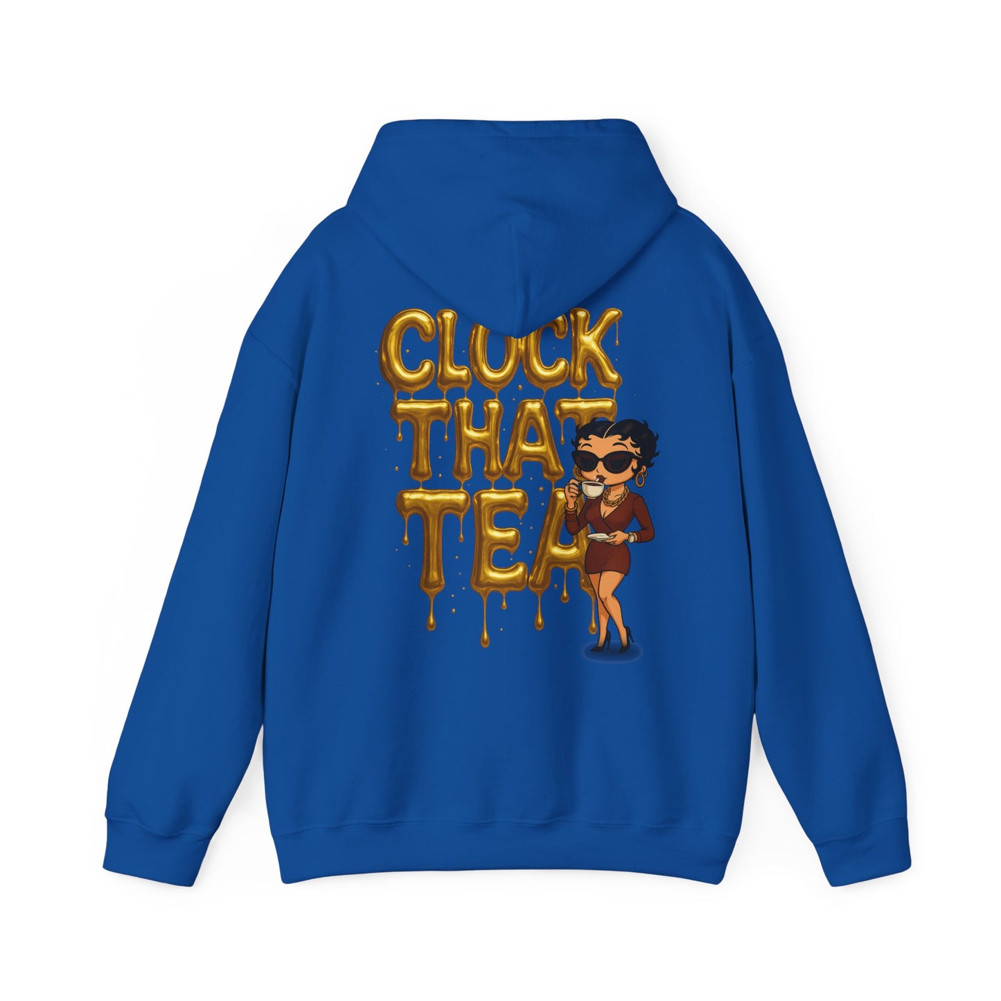Clock That Tea Hooded Sweatshirt, Fun Unisex Hoodie, Cozy Sweatshirt Gift for Tea Lovers, Stylish Casual Wear, Perfect for Any Season