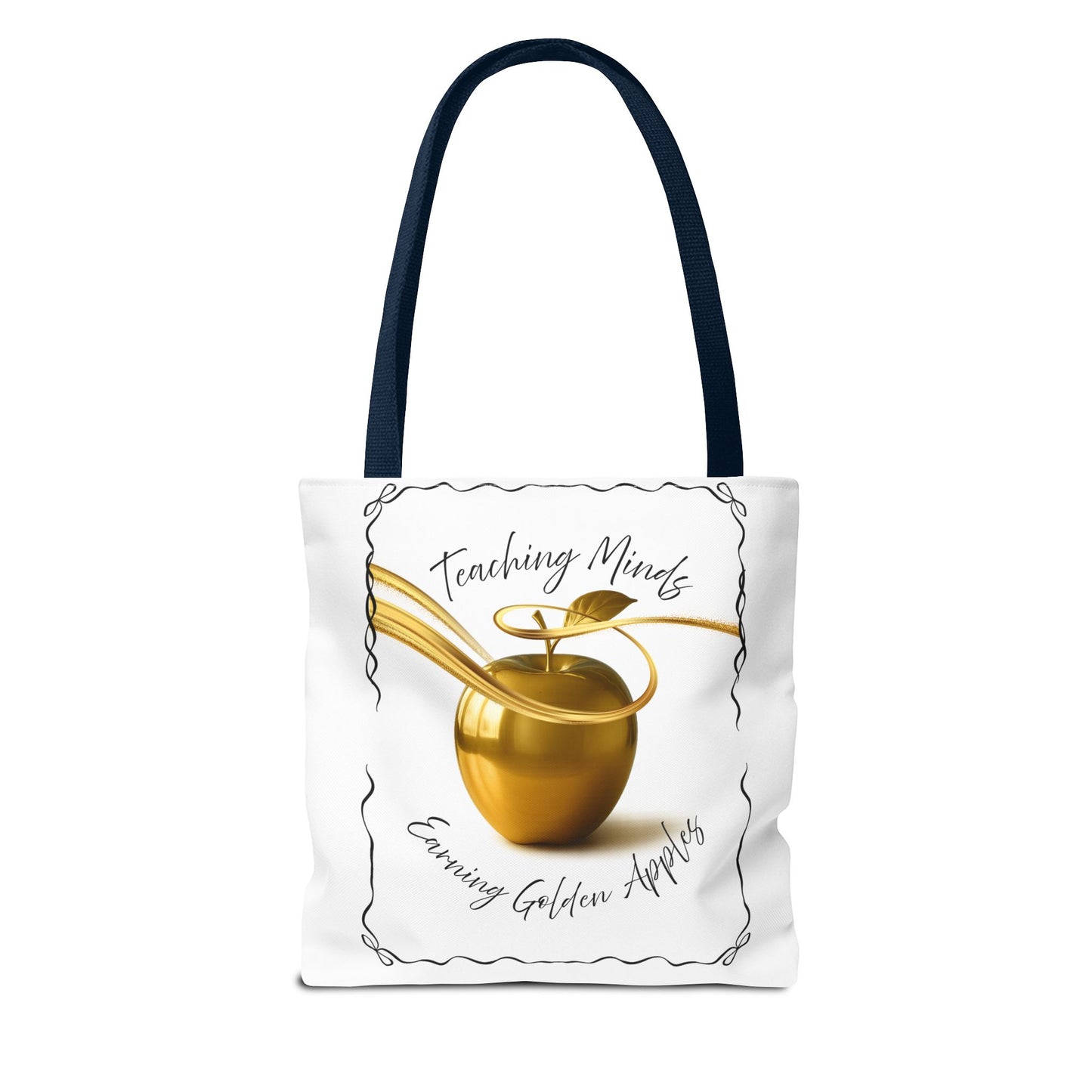 Golden Apple Teacher Tote Bag, Educational Gift Bag, Back to School, Classroom Essentials, Inspiring Quote Bag