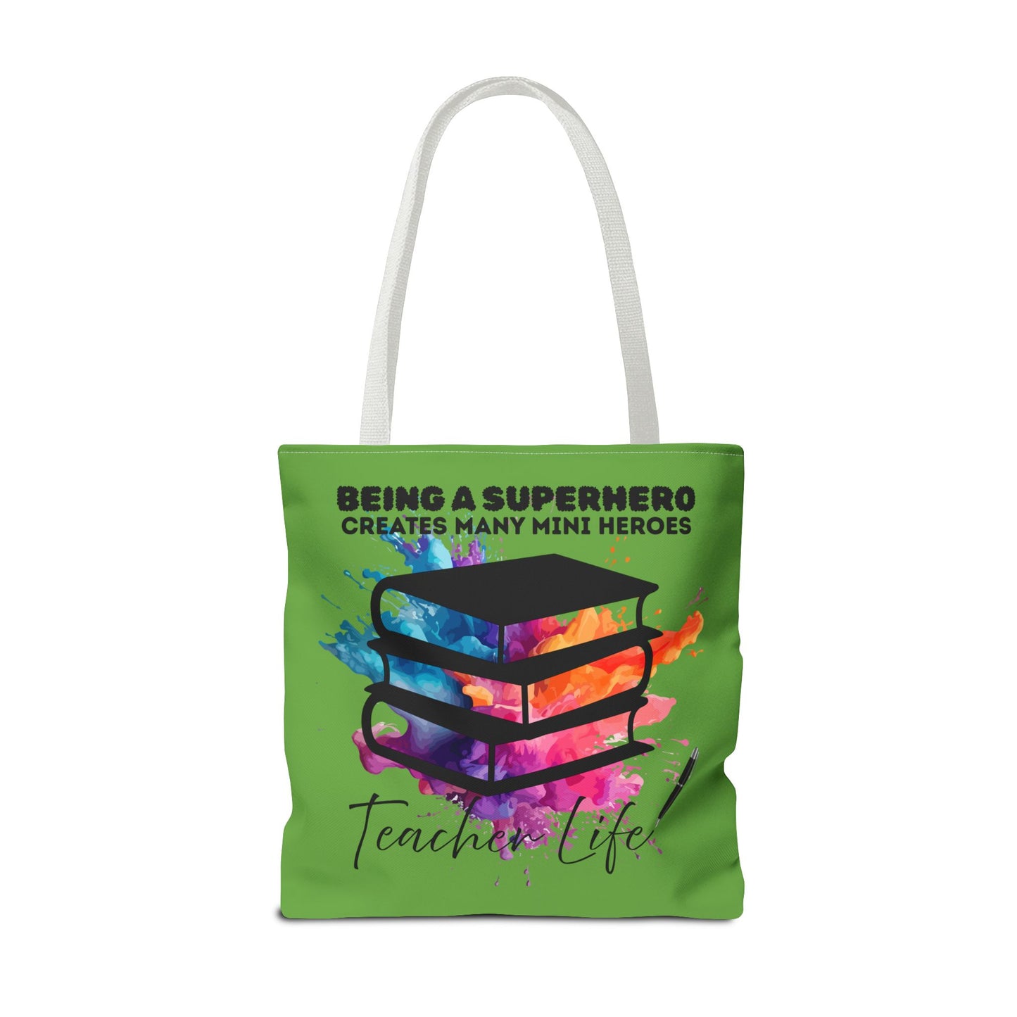 Superhero Teacher Life Tote Bag, Teacher Gift, Eco-Friendly Bag, Back to School Accessory, Inspirational Tote