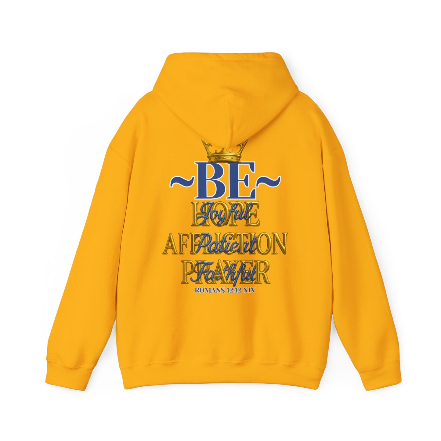 Romans 12:12 Inspirational Hoodie, Unisex Heavy Blend Hoodie, Love Prayer Sweatshirt, Cozy Gift for Friends, Affirmation Apparel