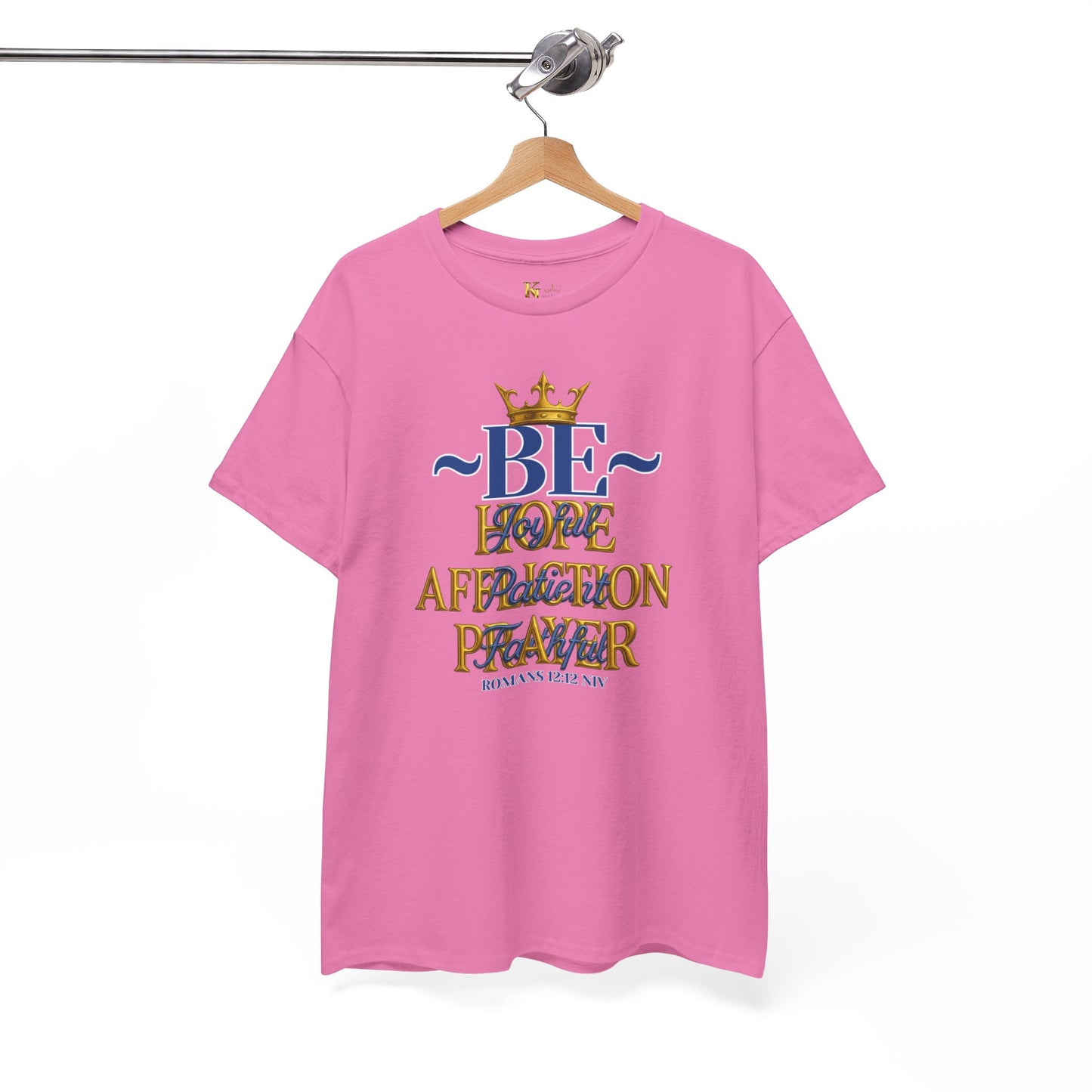 Romans 12:12 Unisex Heavy Cotton Tee with Inspirational Quote - Be joyful in Hope, Perfect Gift for Spiritual Seekers, Daily Wear, Encouragement, [...]