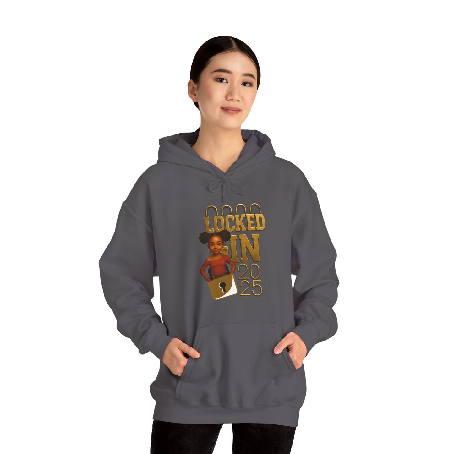 Locked In 2025 Hoodie, Unisex Heavy Blend Sweatshirt, Birthday Gift, Celebration Wear, Trendy Casual Outfit, Relaxed Style