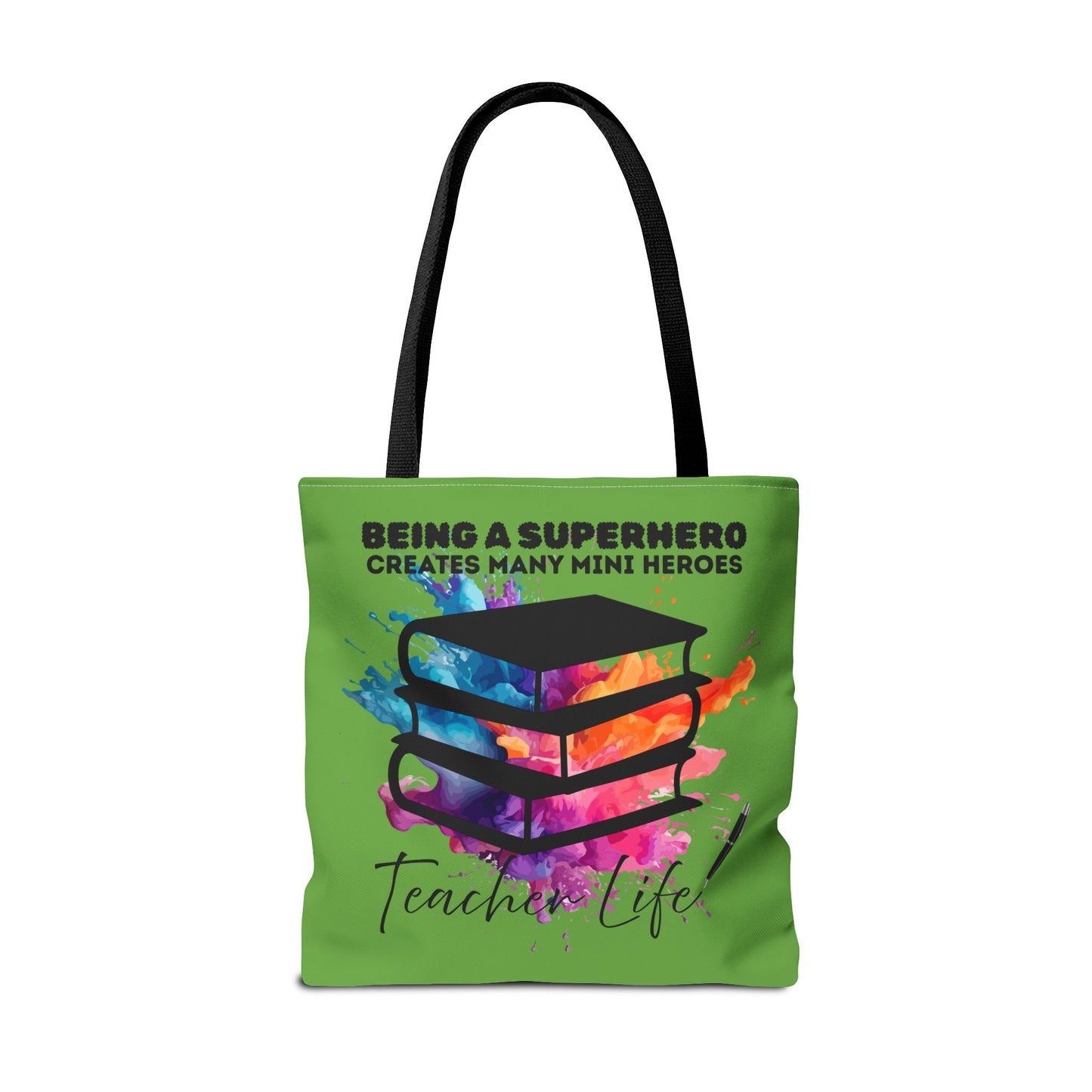 Superhero Teacher Life Tote Bag, Teacher Gift, Eco-Friendly Bag, Back to School Accessory, Inspirational Tote