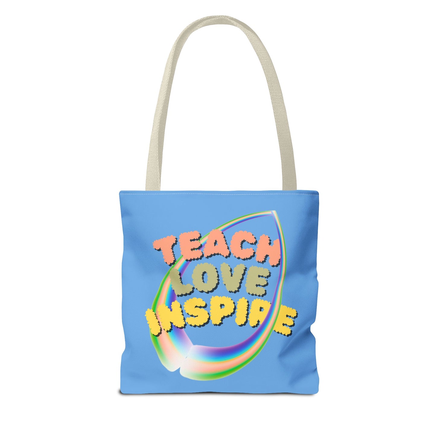 Teach Love Inspire, Inspirational Tote Bag, Teach Love Inspire, Motivational Bag, Teacher Gift, Bright Colorful Tote, Eco-Friendly Shopping Bag