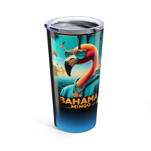 Bahama Mingo, Vibrant Beach Scene Tumbler | Tropical Drinkware, Summer, Travel Mug, Gift for Him/Her, Beach Lovers