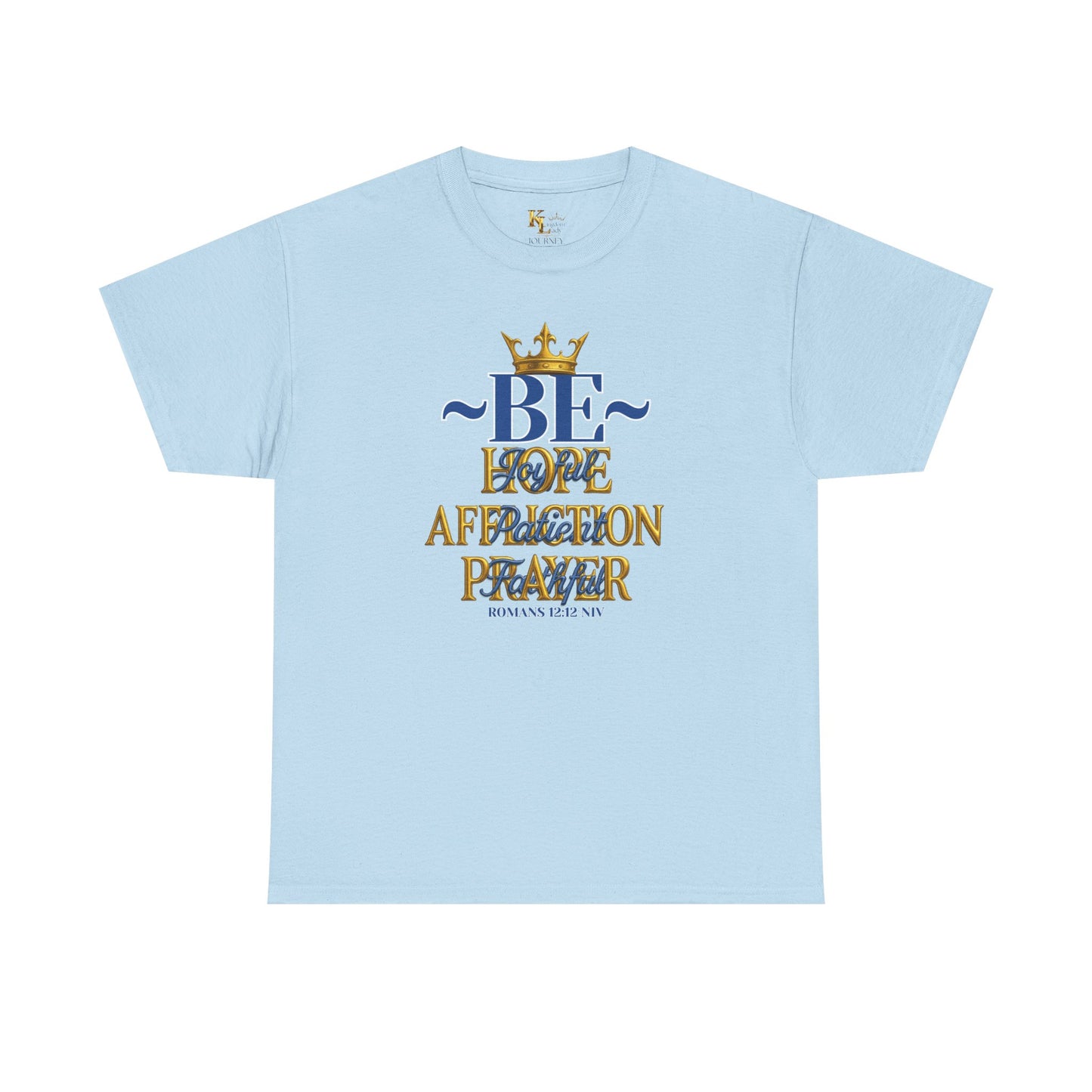 Romans 12:12 Unisex Heavy Cotton Tee with Inspirational Quote - Be joyful in Hope, Perfect Gift for Spiritual Seekers, Daily Wear, Encouragement, [...]