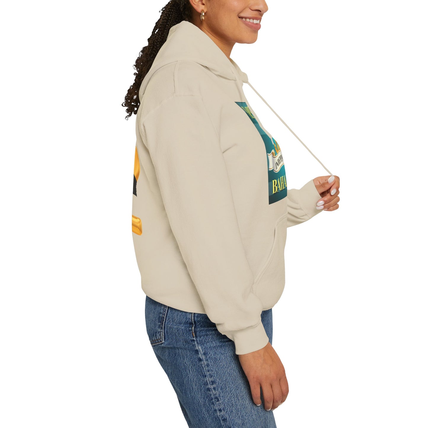 Happy 52nd Independence Blue Stripe Bahamas Hoodie, Cozy Sweatshirt, 52nd Anniversary Gift, Unisex Pullover, Festive Celebration Apparel