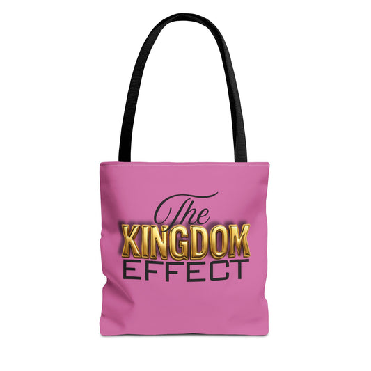 The Kingdom Effect, Pink Stylish Kingdom Effect Tote Bag, Eco-Friendly Shopping Bag, Gift for Kingdom Fans, Trendy Everyday Tote, Motivational Accessory