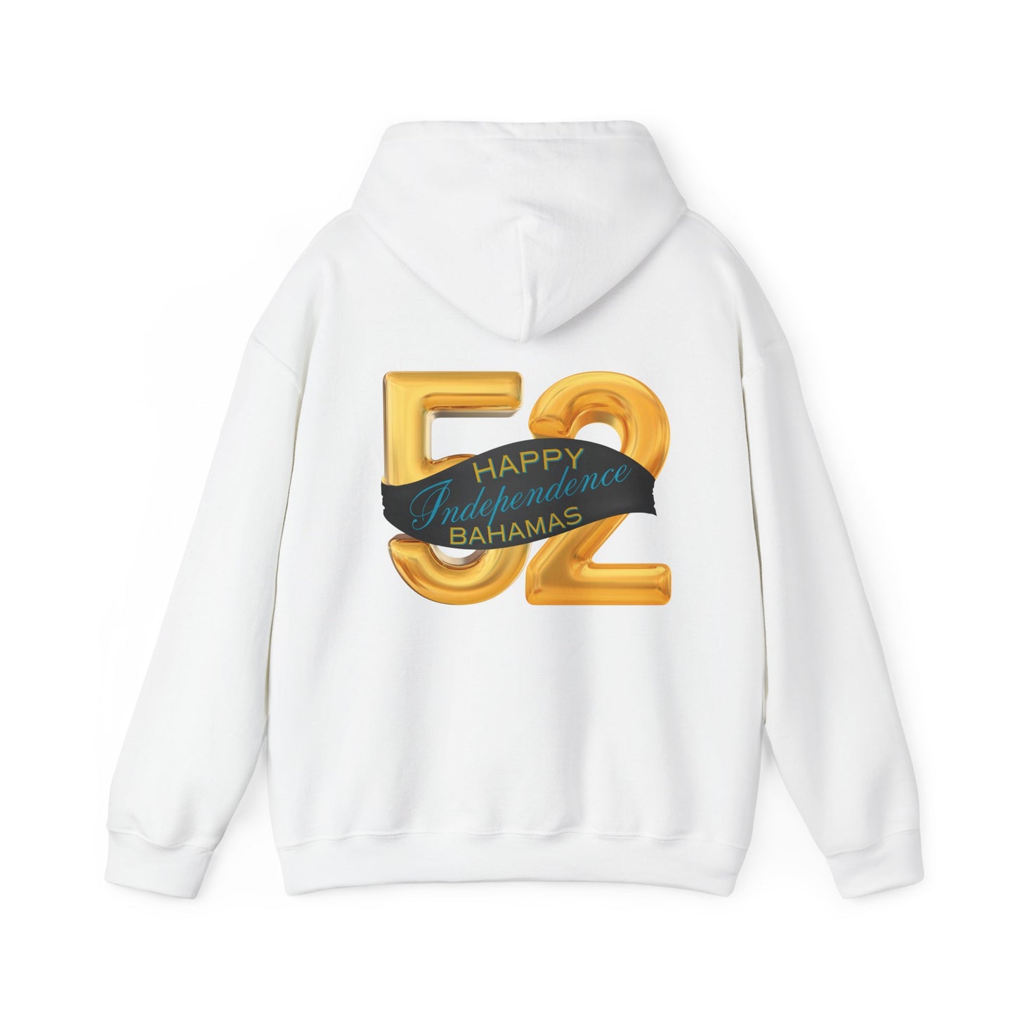 Happy 52nd Independence Blue Stripe Bahamas Hoodie, Cozy Sweatshirt, 52nd Anniversary Gift, Unisex Pullover, Festive Celebration Apparel