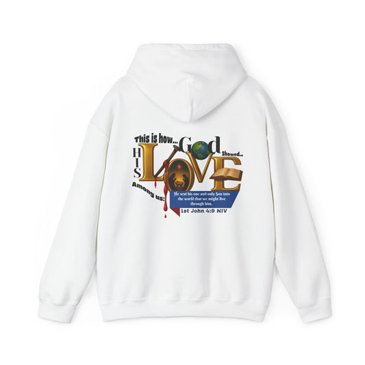 1st John 4:9 Inspirational Love Hoodie, Unisex Sweatshirt, Cozy Love Sweatshirt, Faith-Based Gift, Casual Hoodie for Everyday Wear