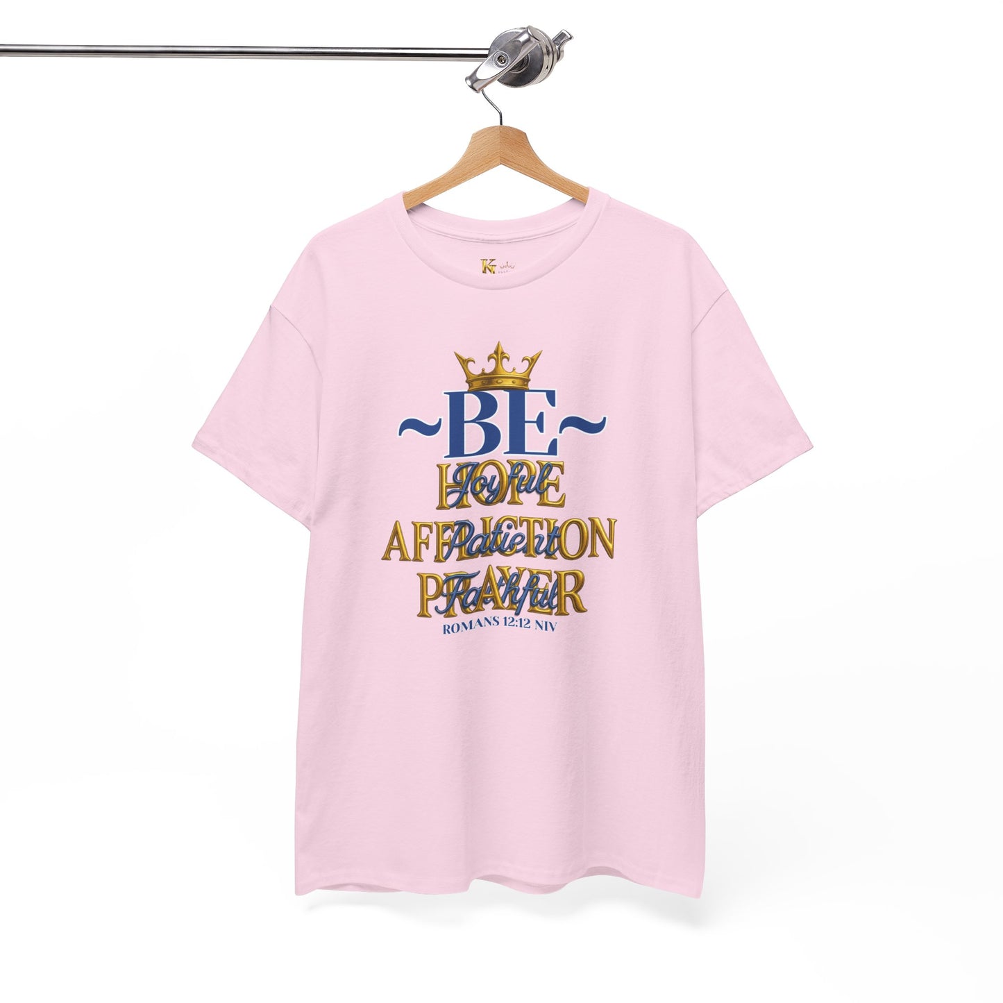 Romans 12:12 Unisex Heavy Cotton Tee with Inspirational Quote - Be joyful in Hope, Perfect Gift for Spiritual Seekers, Daily Wear, Encouragement, [...]