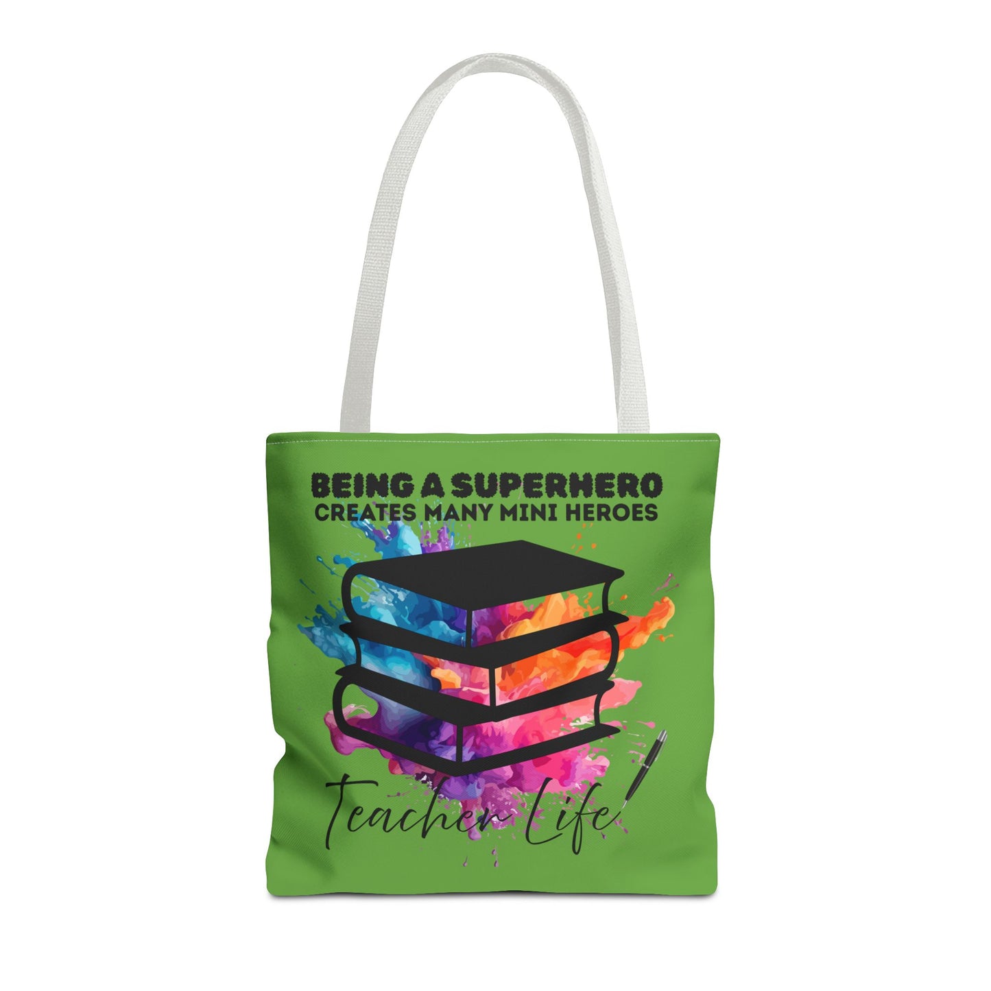 Superhero Teacher Life Tote Bag, Teacher Gift, Eco-Friendly Bag, Back to School Accessory, Inspirational Tote