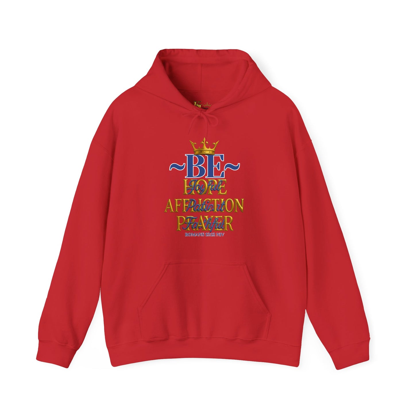 Romans 12:12 Inspirational Hoodie, Unisex Heavy Blend Hoodie, Love Prayer Sweatshirt, Cozy Gift for Friends, Affirmation Apparel