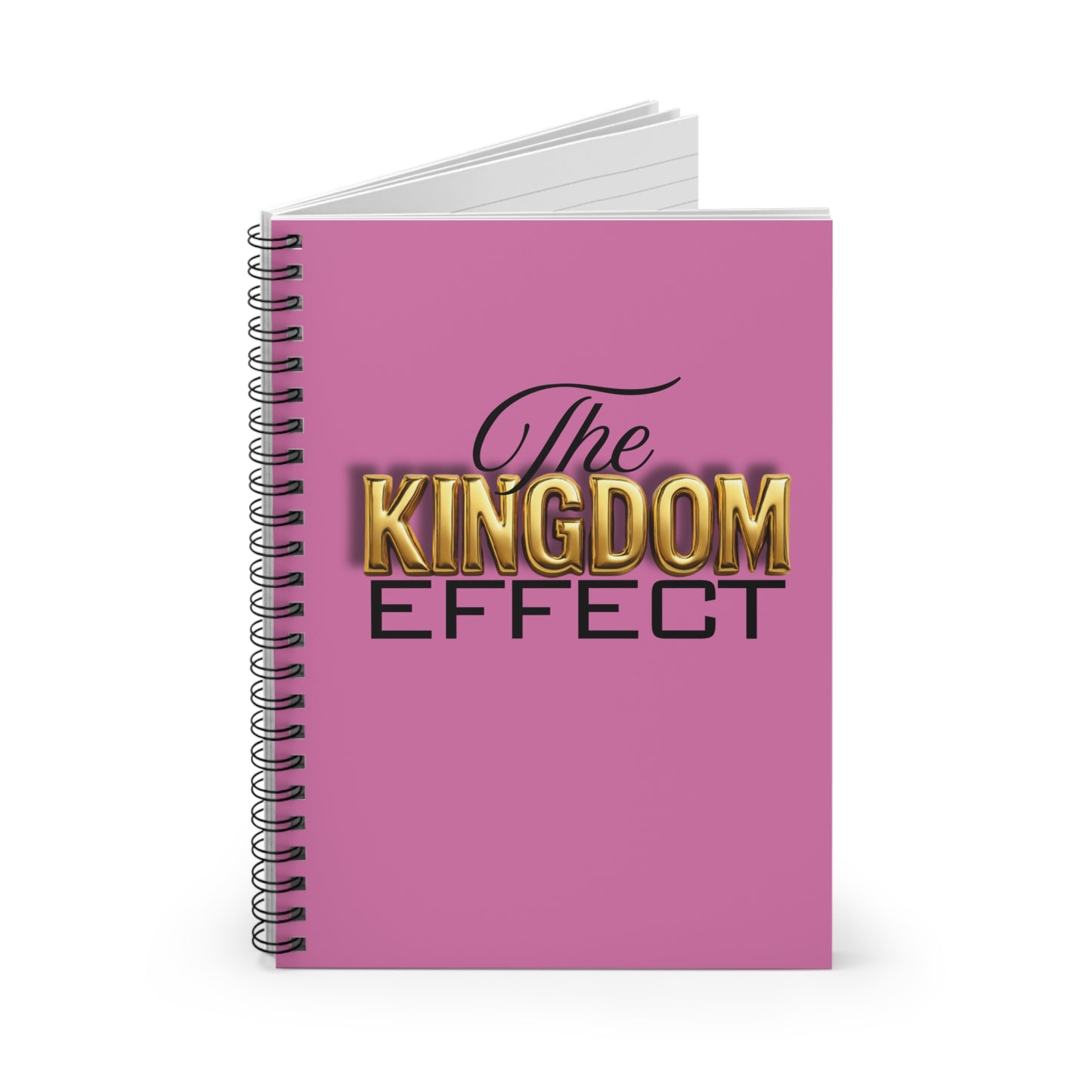 The Kingdom Effect Spiral Notebook Pink - Ideal for Students, Journals, Back to School, Writing Supplies, Gift for Writers, Unique Stationery