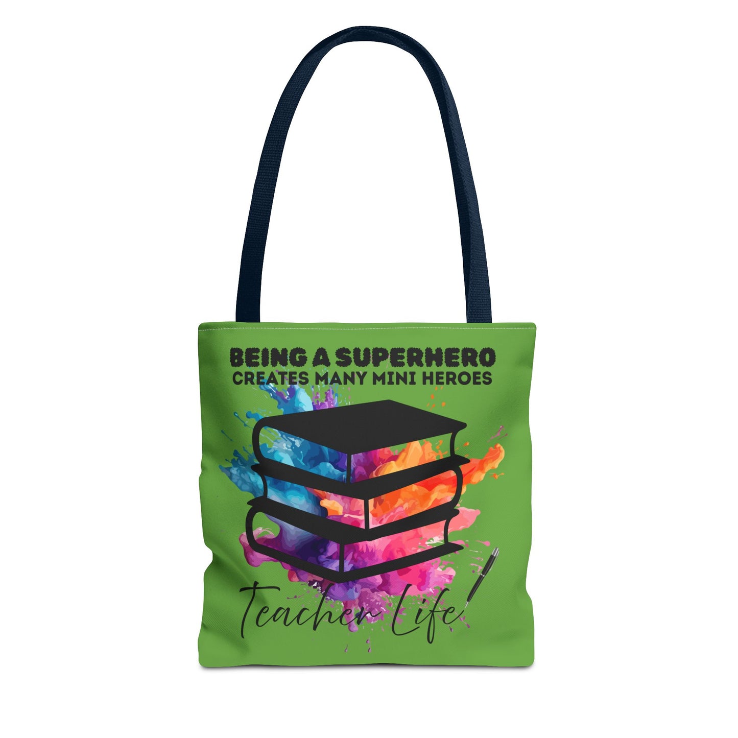 Superhero Teacher Life Tote Bag, Teacher Gift, Eco-Friendly Bag, Back to School Accessory, Inspirational Tote