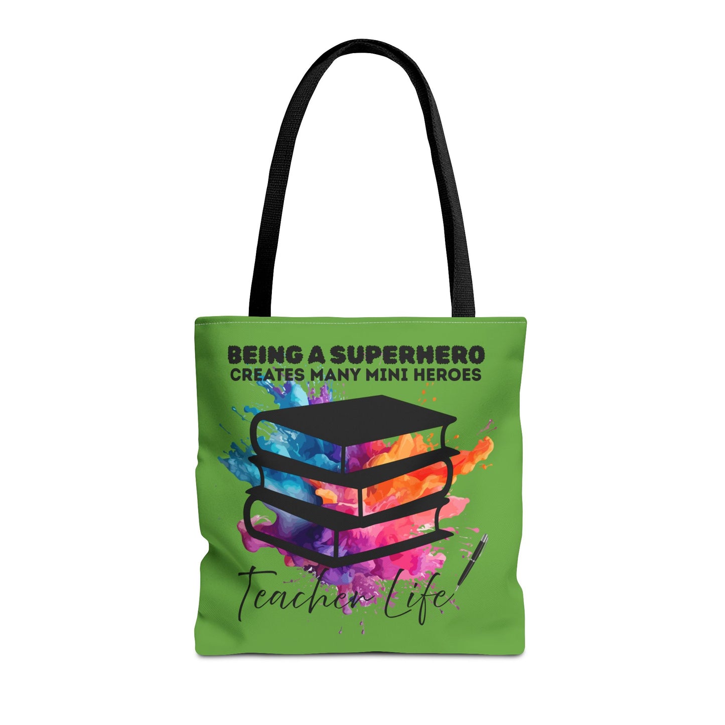 Superhero Teacher Life Tote Bag, Teacher Gift, Eco-Friendly Bag, Back to School Accessory, Inspirational Tote