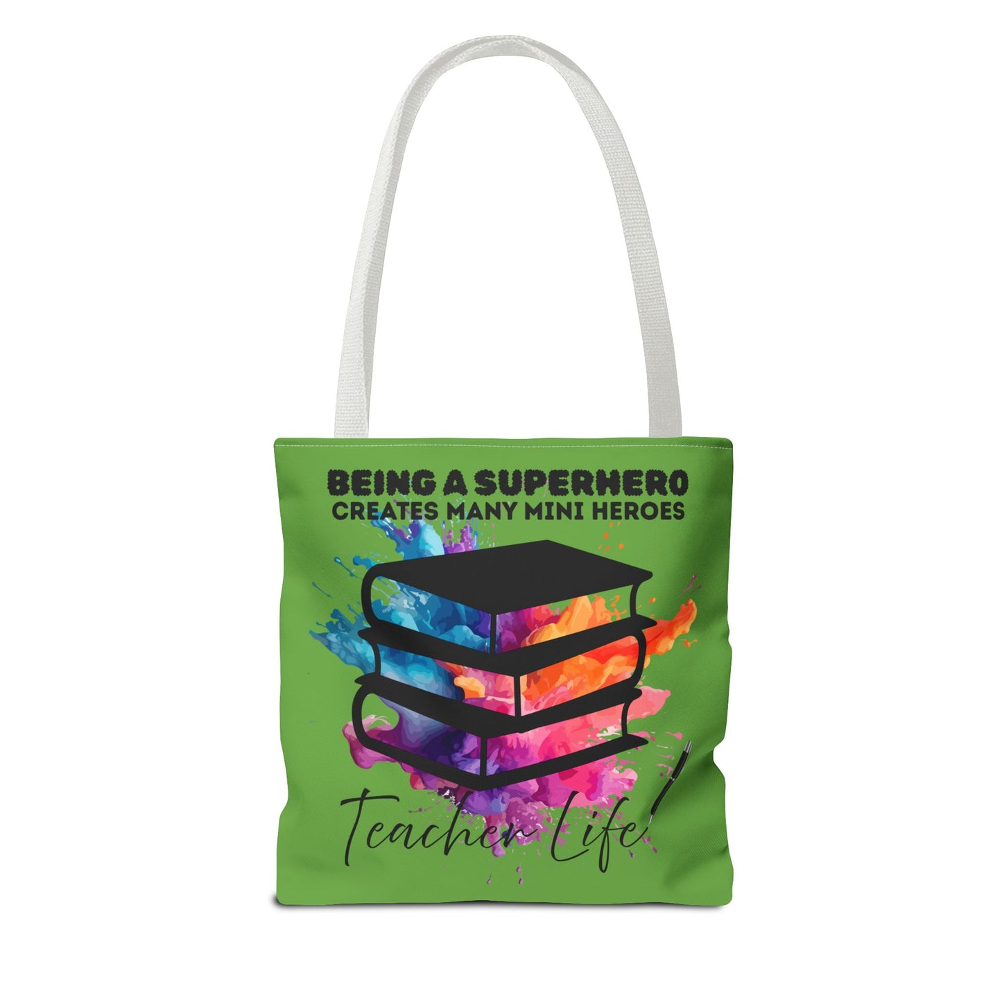 Superhero Teacher Life Tote Bag, Teacher Gift, Eco-Friendly Bag, Back to School Accessory, Inspirational Tote