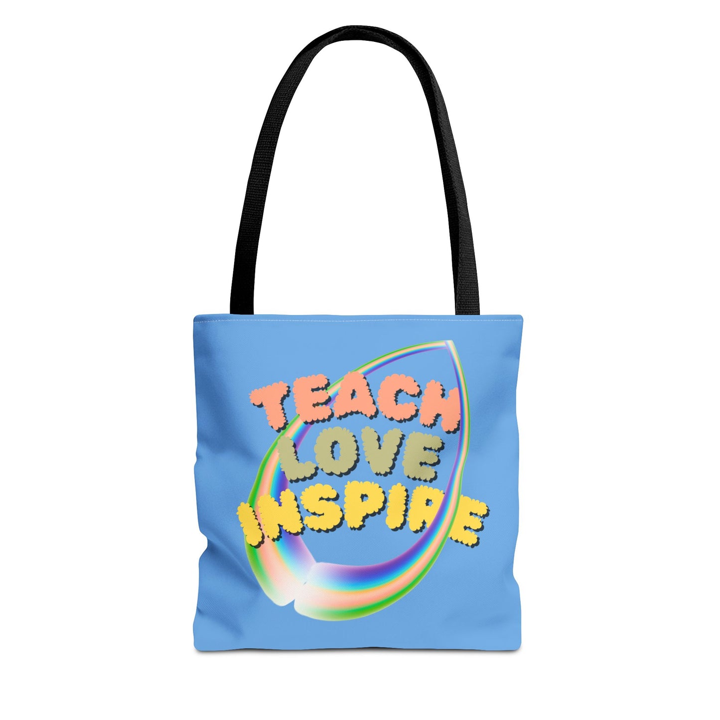 Teach Love Inspire, Inspirational Tote Bag, Teach Love Inspire, Motivational Bag, Teacher Gift, Bright Colorful Tote, Eco-Friendly Shopping Bag
