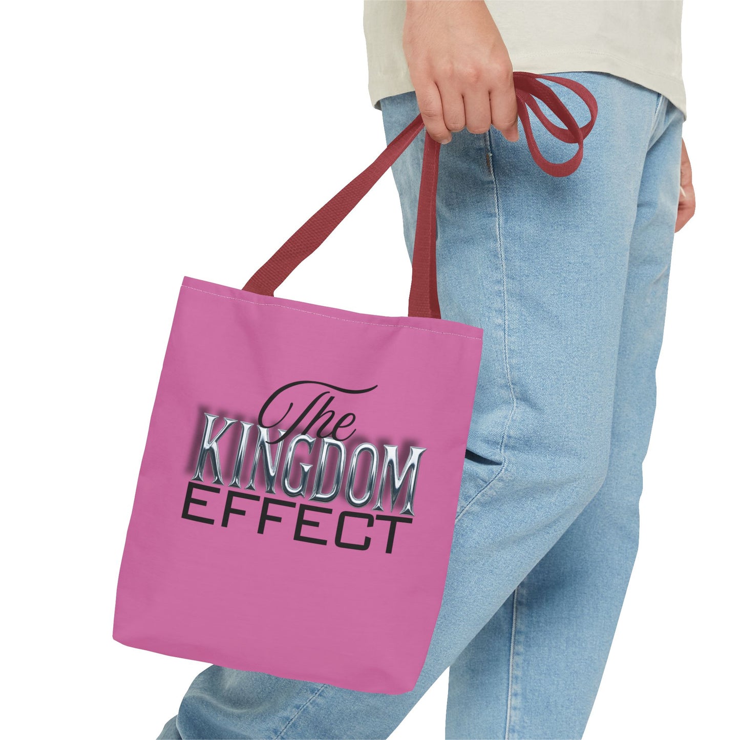The Kingdom Effect Pink Tote Bag | Stylish Reusable Shoulder Bag | Gift for Kingdom Lovers | Eco-Friendly Shopping Tote, Everyday Companion