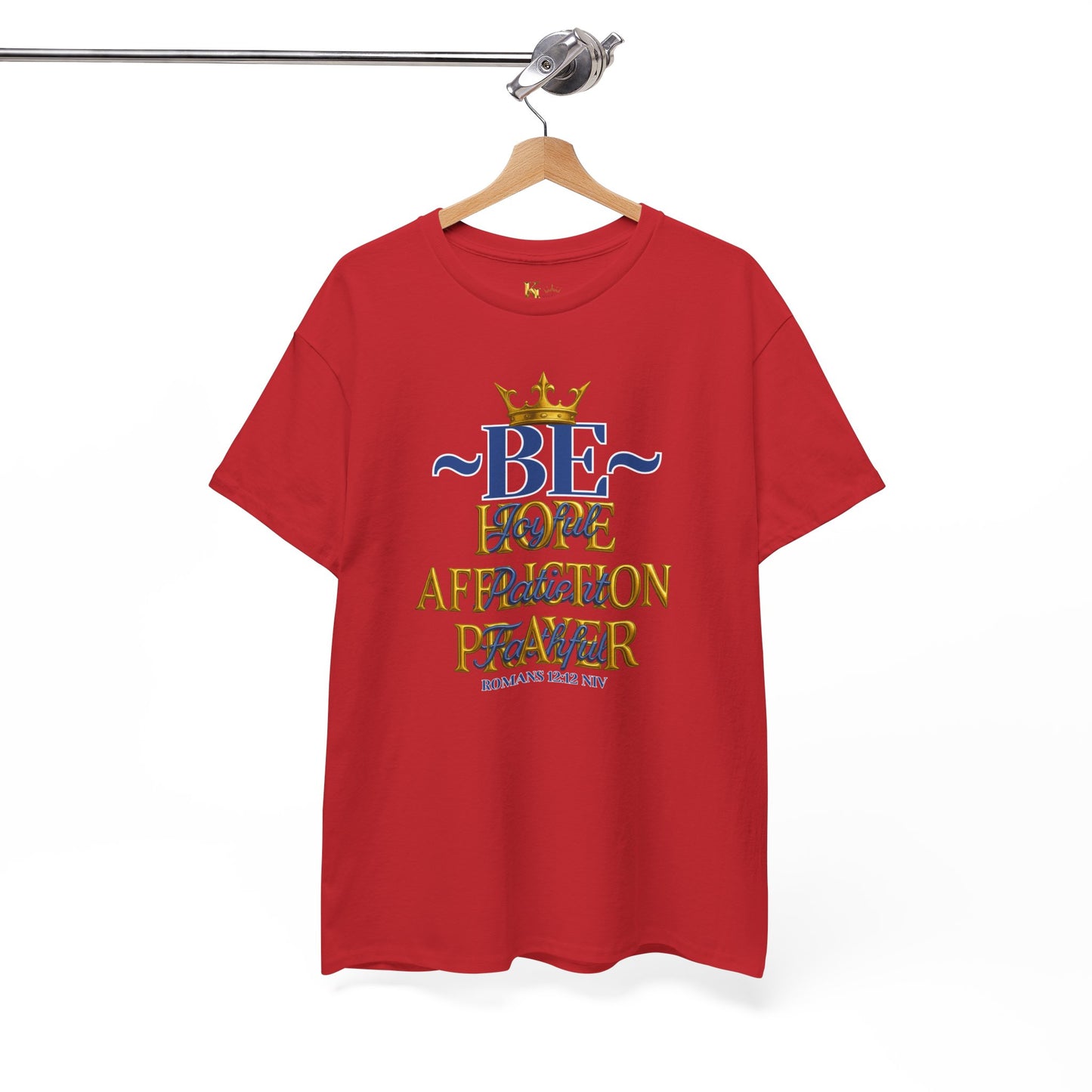 Romans 12:12 Unisex Heavy Cotton Tee with Inspirational Quote - Be joyful in Hope, Perfect Gift for Spiritual Seekers, Daily Wear, Encouragement, [...]