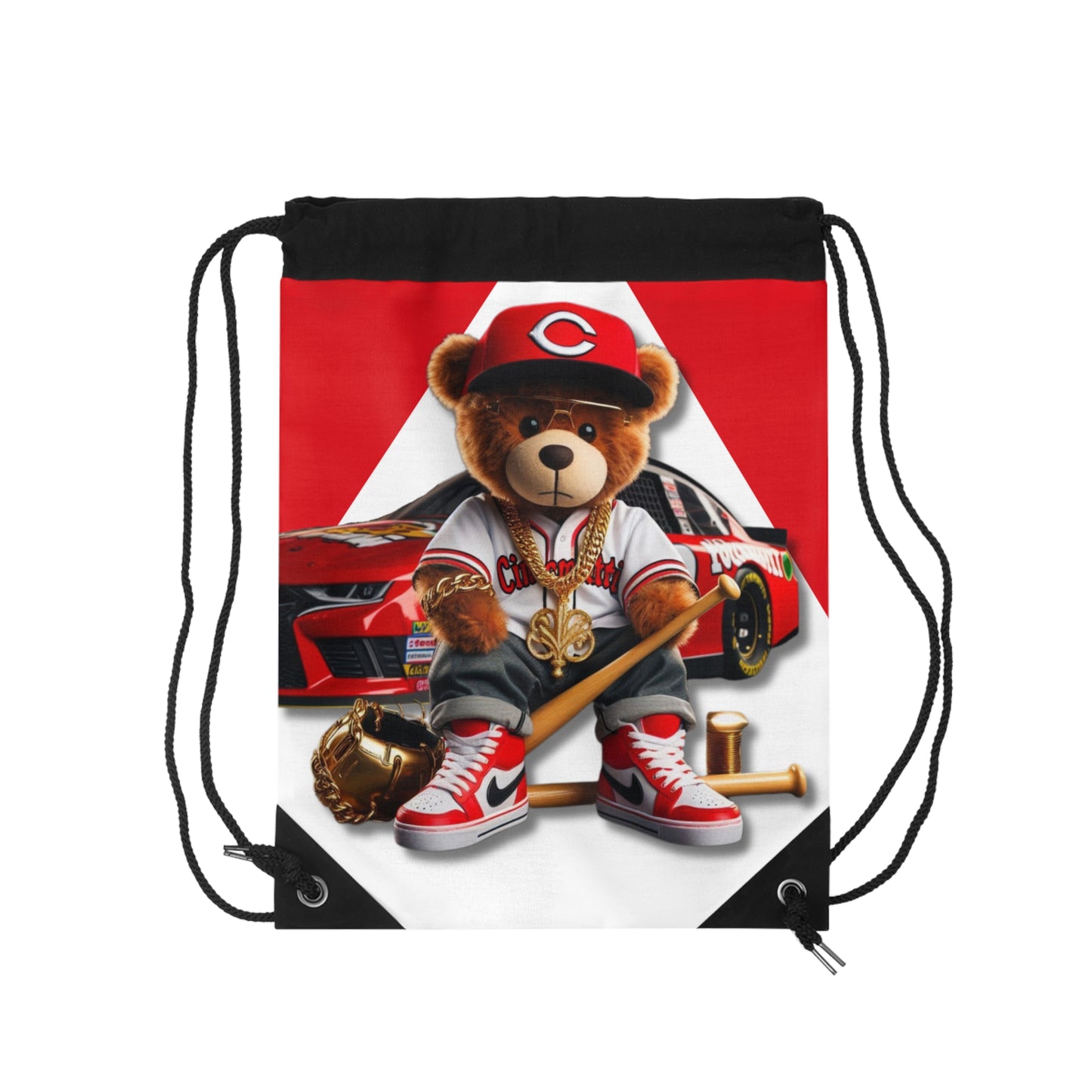 Cincinnati Reds Baseball, Sporty Teddy Bear Drawstring Bag, Fun Gym Bag, Stylish Backpack, Adorable Kids Accessories, Trendy Gift for Sports Lovers, Unique [...]