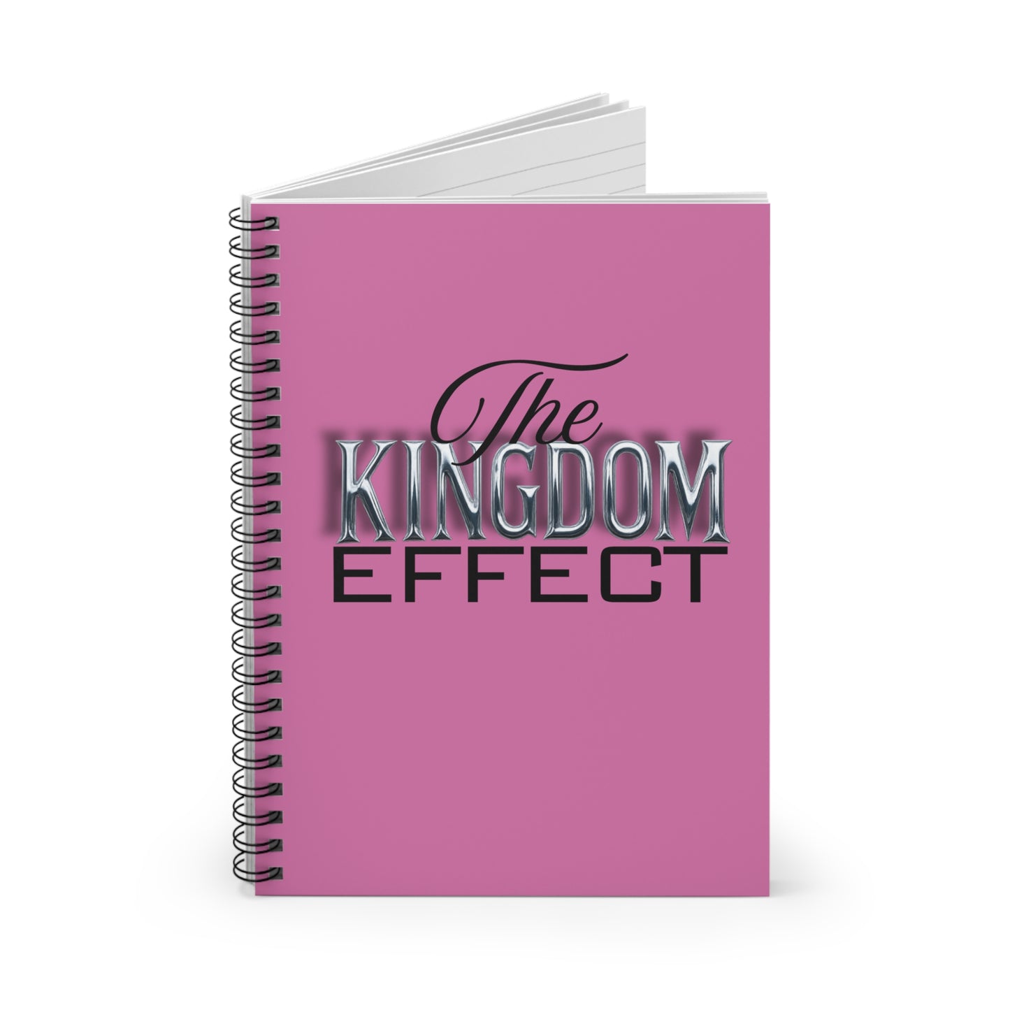 The Kingdom Effect Spiral Notebook Pink | Motivational Stationery for Students, Writers, Artists, Gift Idea, Daily Planner