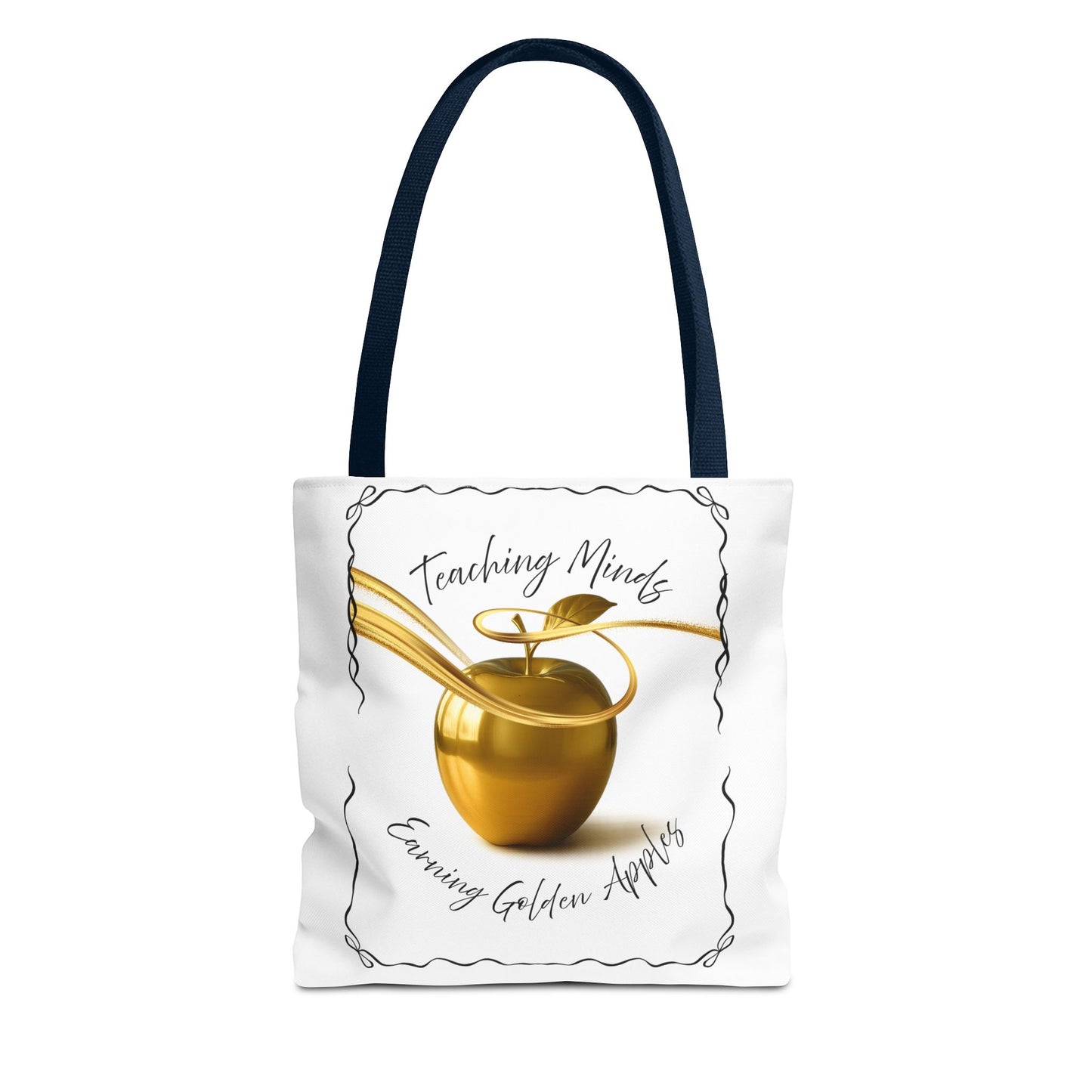 Golden Apple Teacher Tote Bag, Educational Gift Bag, Back to School, Classroom Essentials, Inspiring Quote Bag