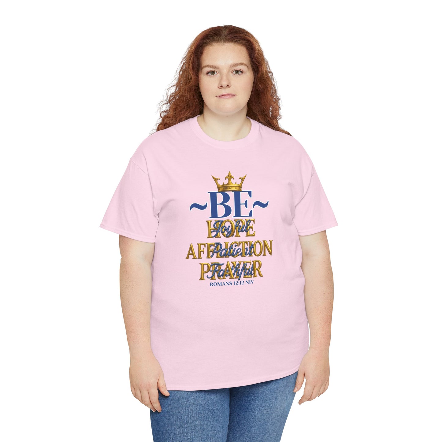 Romans 12:12 Unisex Heavy Cotton Tee with Inspirational Quote - Be joyful in Hope, Perfect Gift for Spiritual Seekers, Daily Wear, Encouragement, [...]