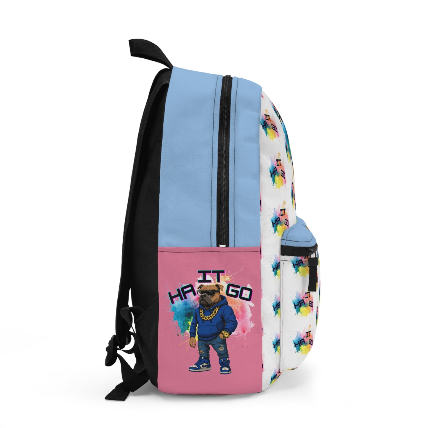 Ha It Go Trendy Graphic Backpack for Students, Cool School Bag, Skateboarding Inspired, Fun Back-to-School Essentials, Gifts for Teens