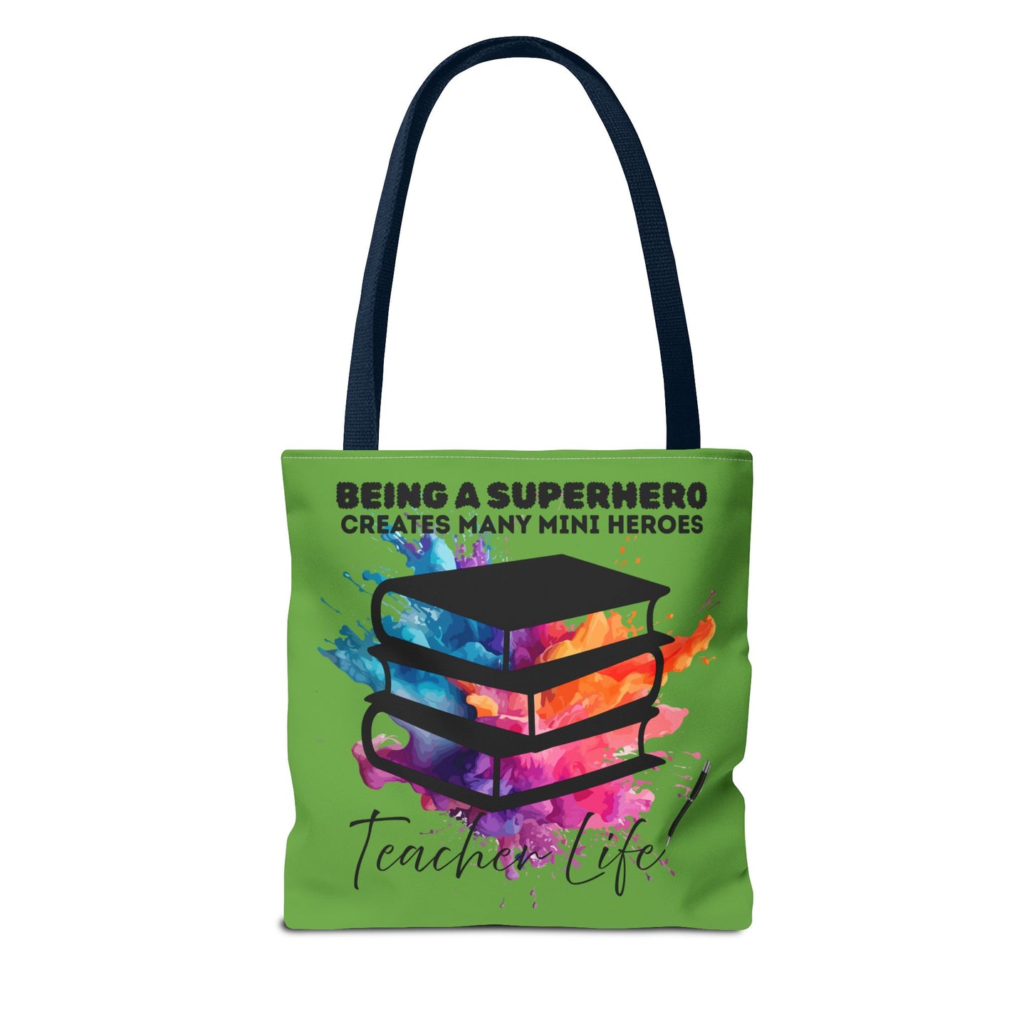 Superhero Teacher Life Tote Bag, Teacher Gift, Eco-Friendly Bag, Back to School Accessory, Inspirational Tote