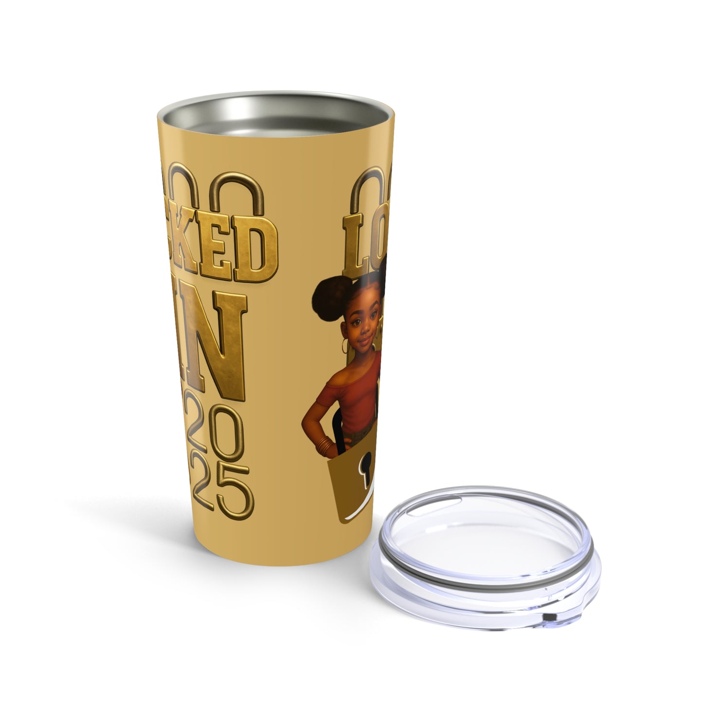 Locked In 2k25 Tumbler, Personalized Travel Mug, Fun Drinkware, Customizable Water Bottle, Gift for Teens, Unique Party Favor