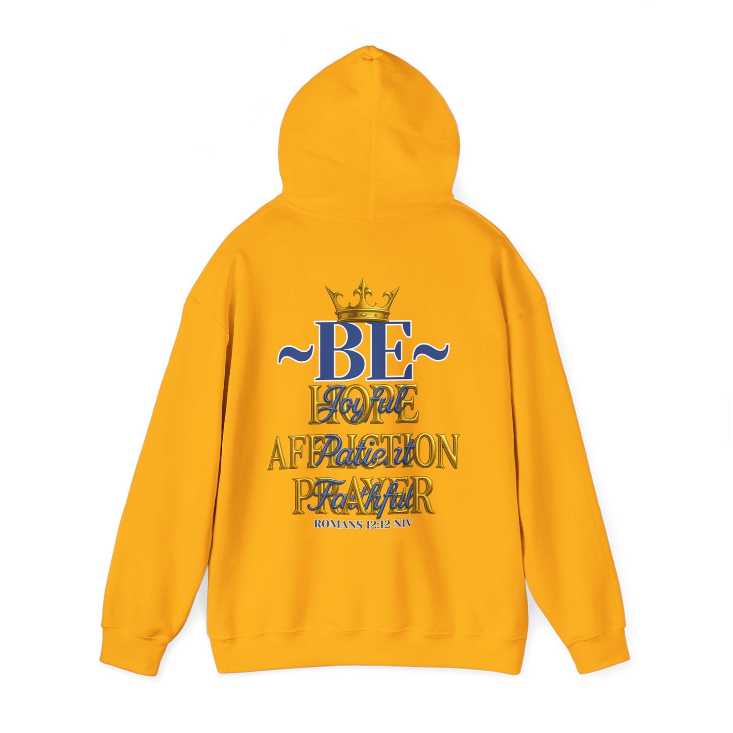 Romans 12:12 Inspirational Hoodie, Unisex Heavy Blend Hoodie, Love Prayer Sweatshirt, Cozy Gift for Friends, Affirmation Apparel
