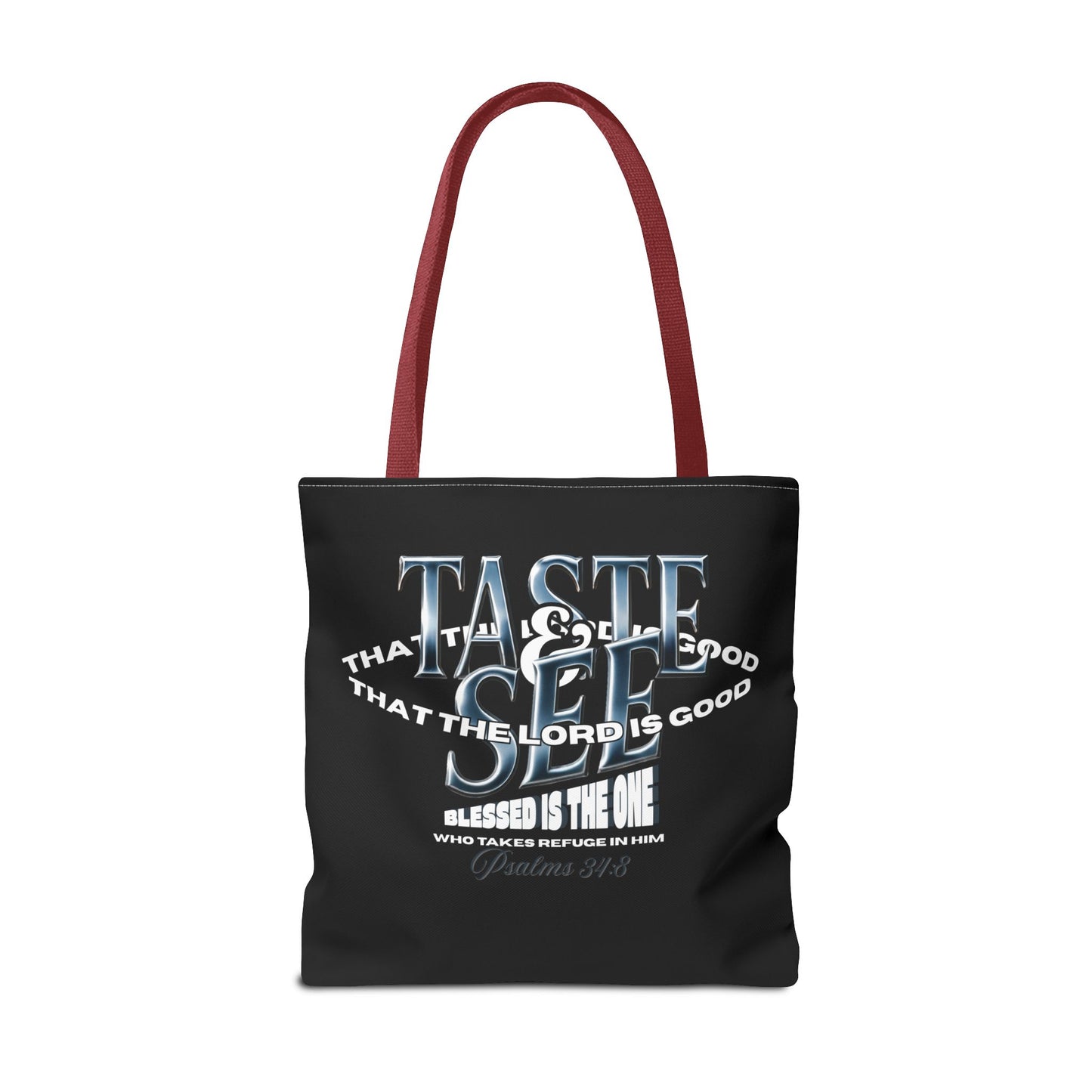 Taste and See Inspirational Tote Bag - Faith & Spirituality, Christian Gift, Bible Verse, Religious Accessories, Everyday Use, Stylish Carryall
