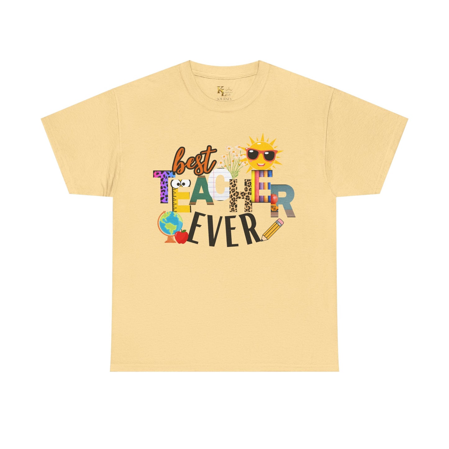 Best Teacher Ever Unisex Tee, Motivational T-Shirt, Gift for Teachers, Back to School Apparel, Wellness Shirt, Positive Vibes Wear