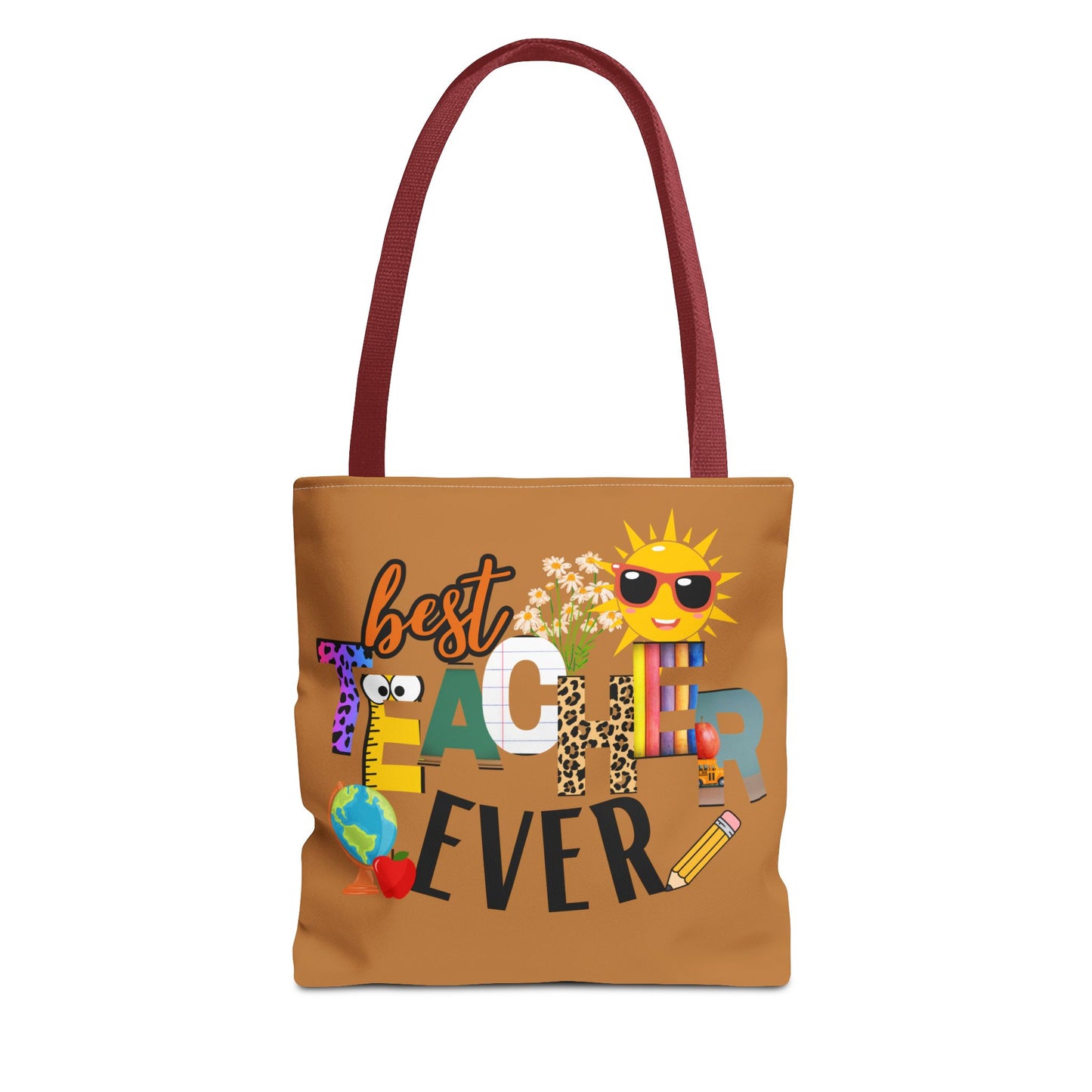 Best Teacher Ever, Inspirational Tote Bag, Motivational Bag, Teacher Gift, Bright Colorful Tote, Eco-Friendly Shopping Bag