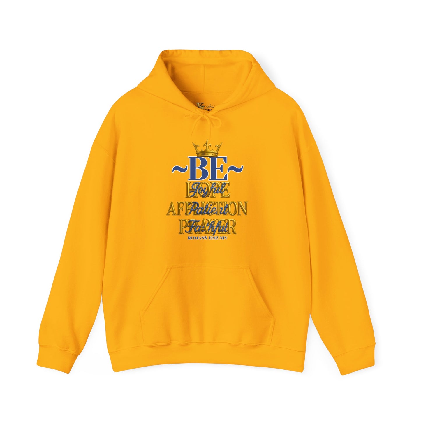 Romans 12:12 Inspirational Hoodie, Unisex Heavy Blend Hoodie, Love Prayer Sweatshirt, Cozy Gift for Friends, Affirmation Apparel